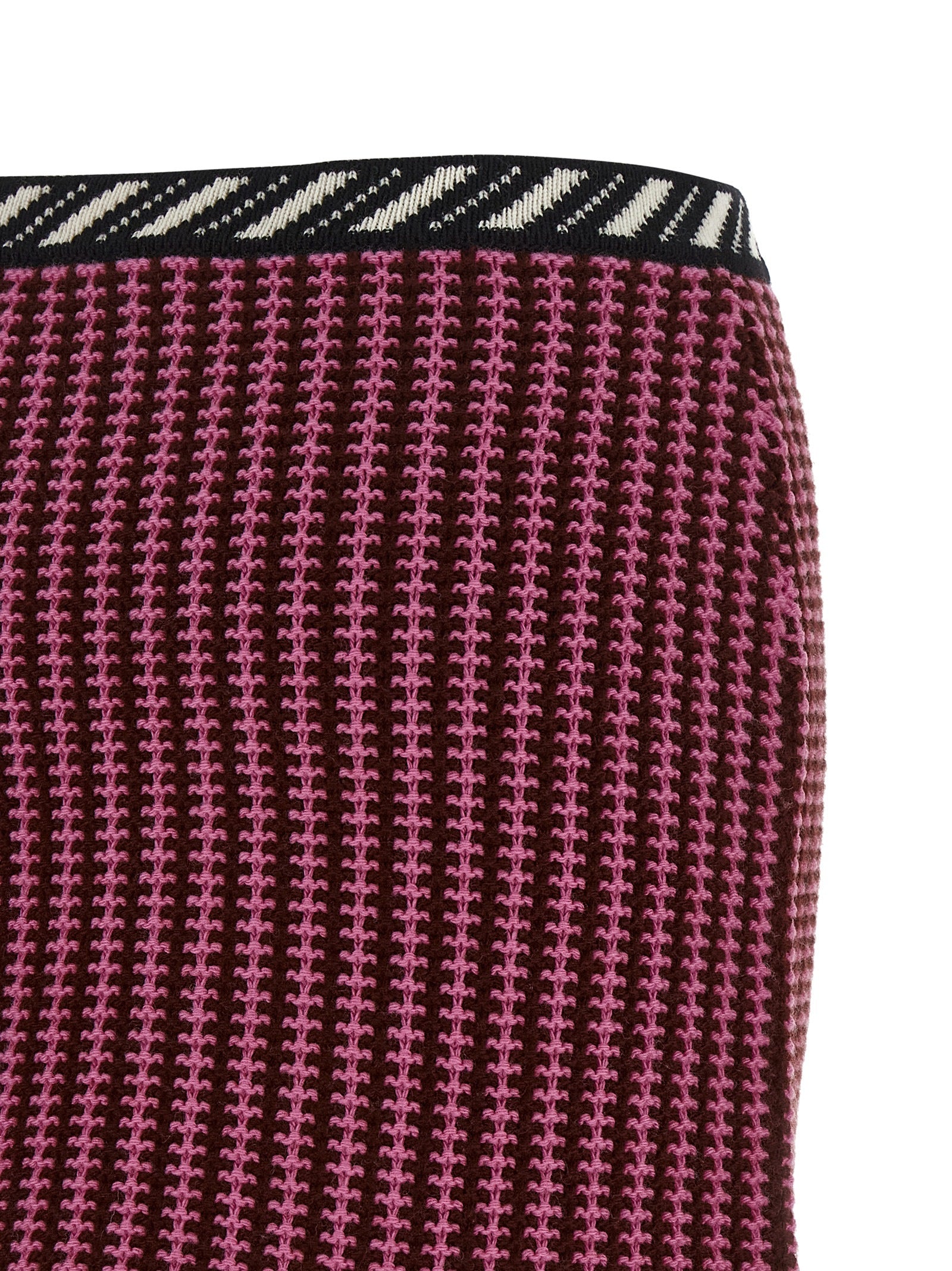Versace Multicolor Virgin Wool Long Skirt Versace