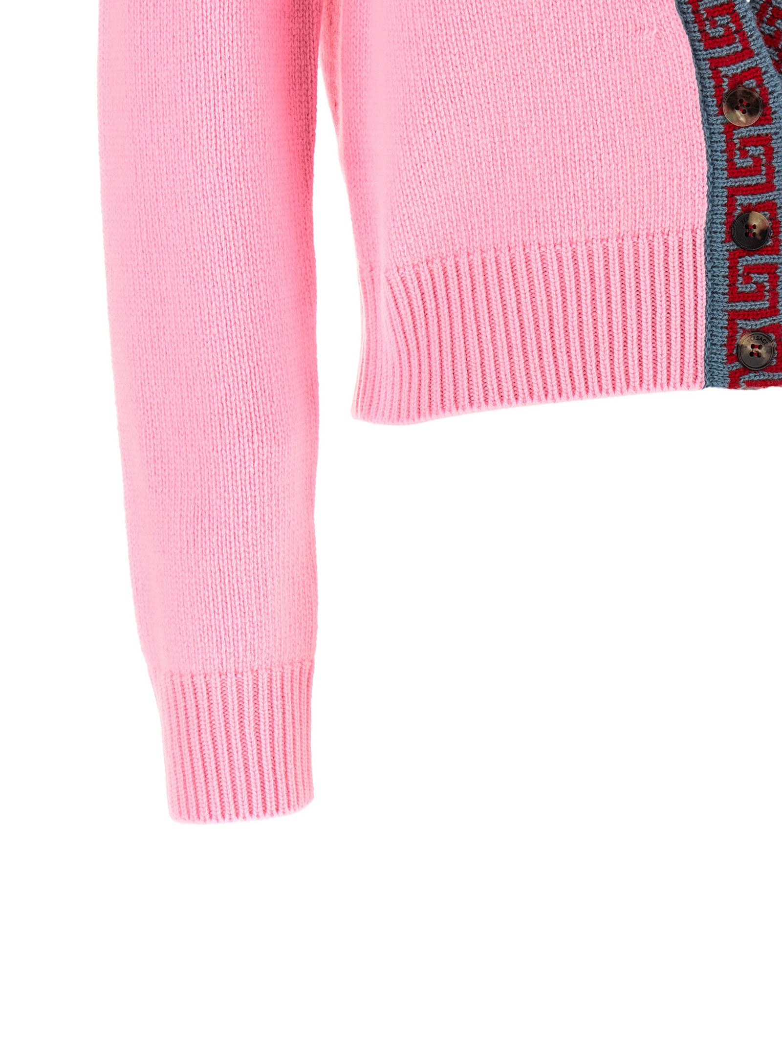 Versace Multicolor Virgin Wool Cardigan Versace