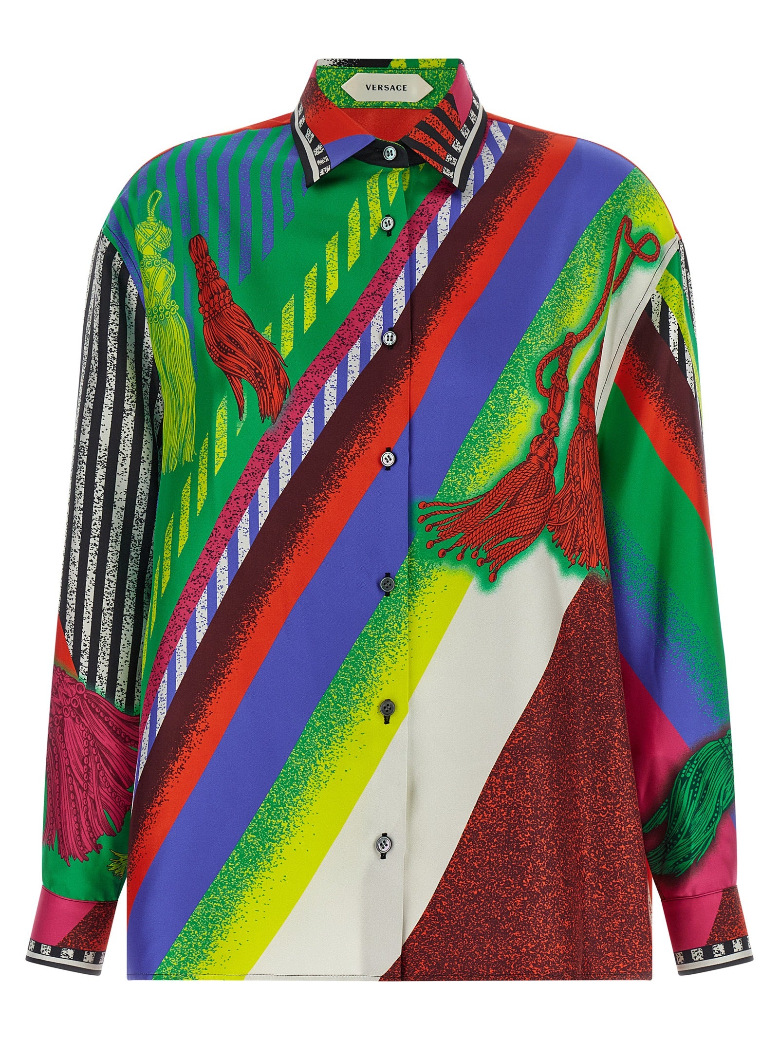 Versace Multicolor Silk Blouse Versace