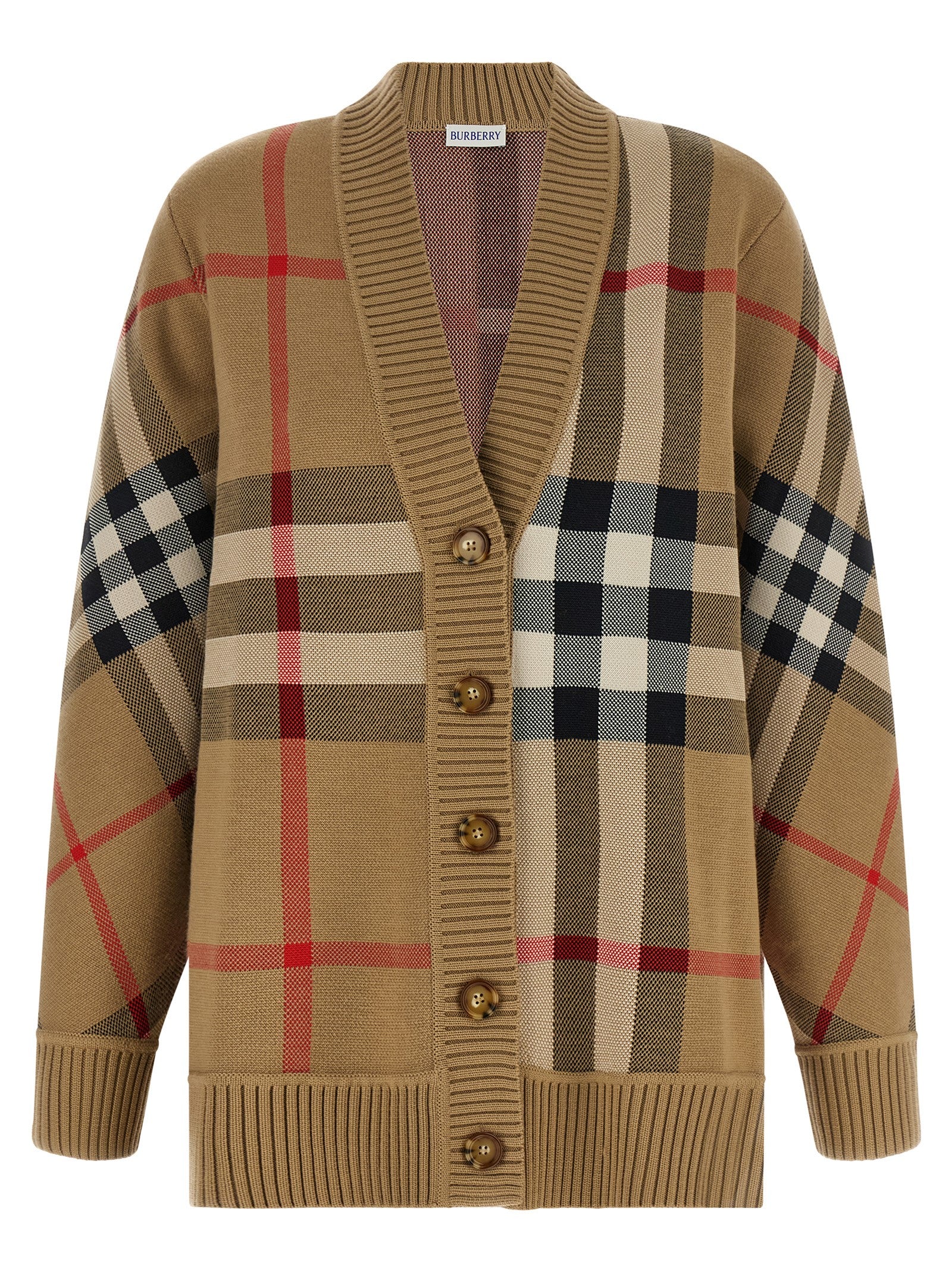 Burberry Beige Polyester Cardigan Burberry