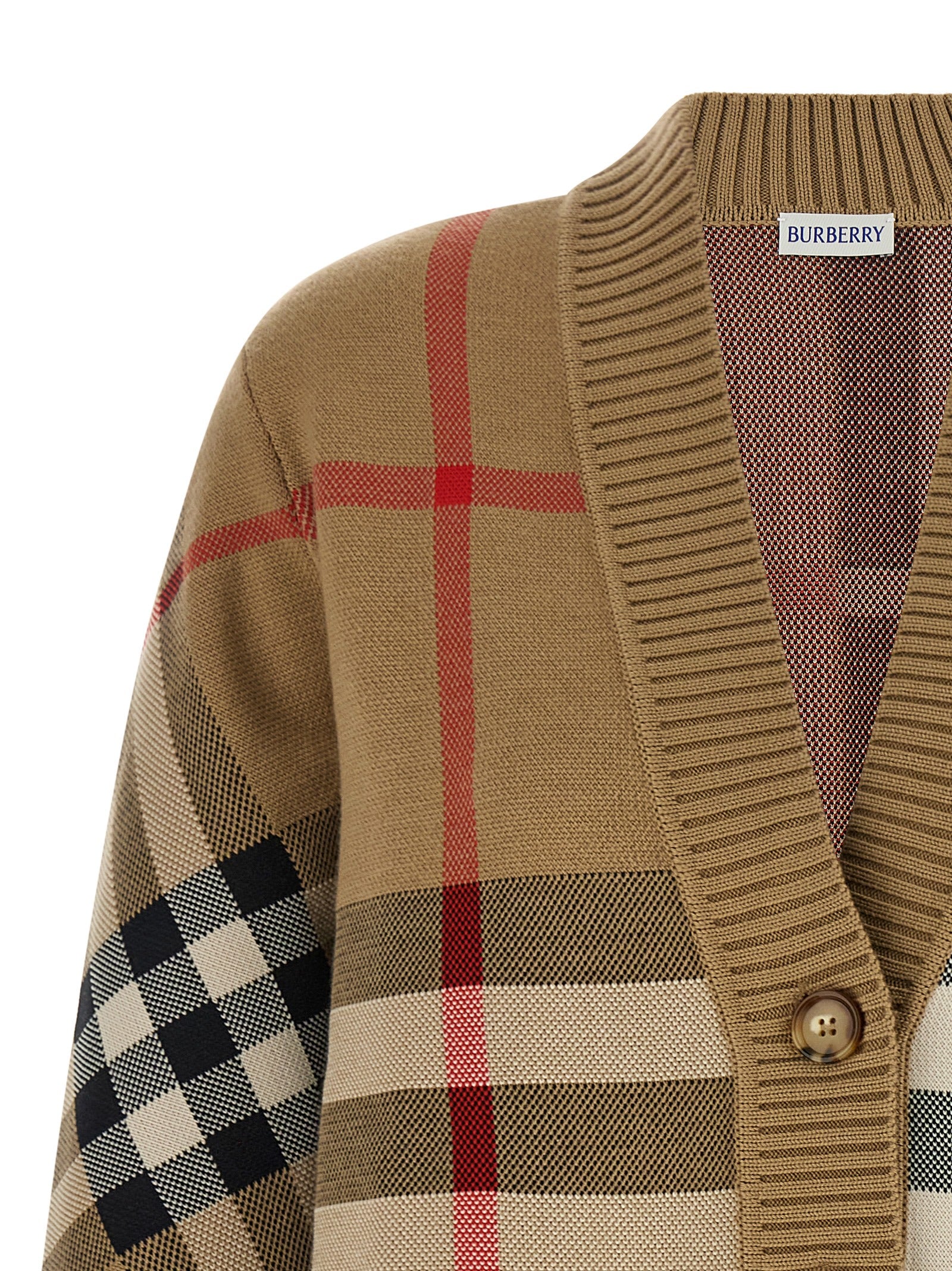 Burberry Beige Polyester Cardigan Burberry