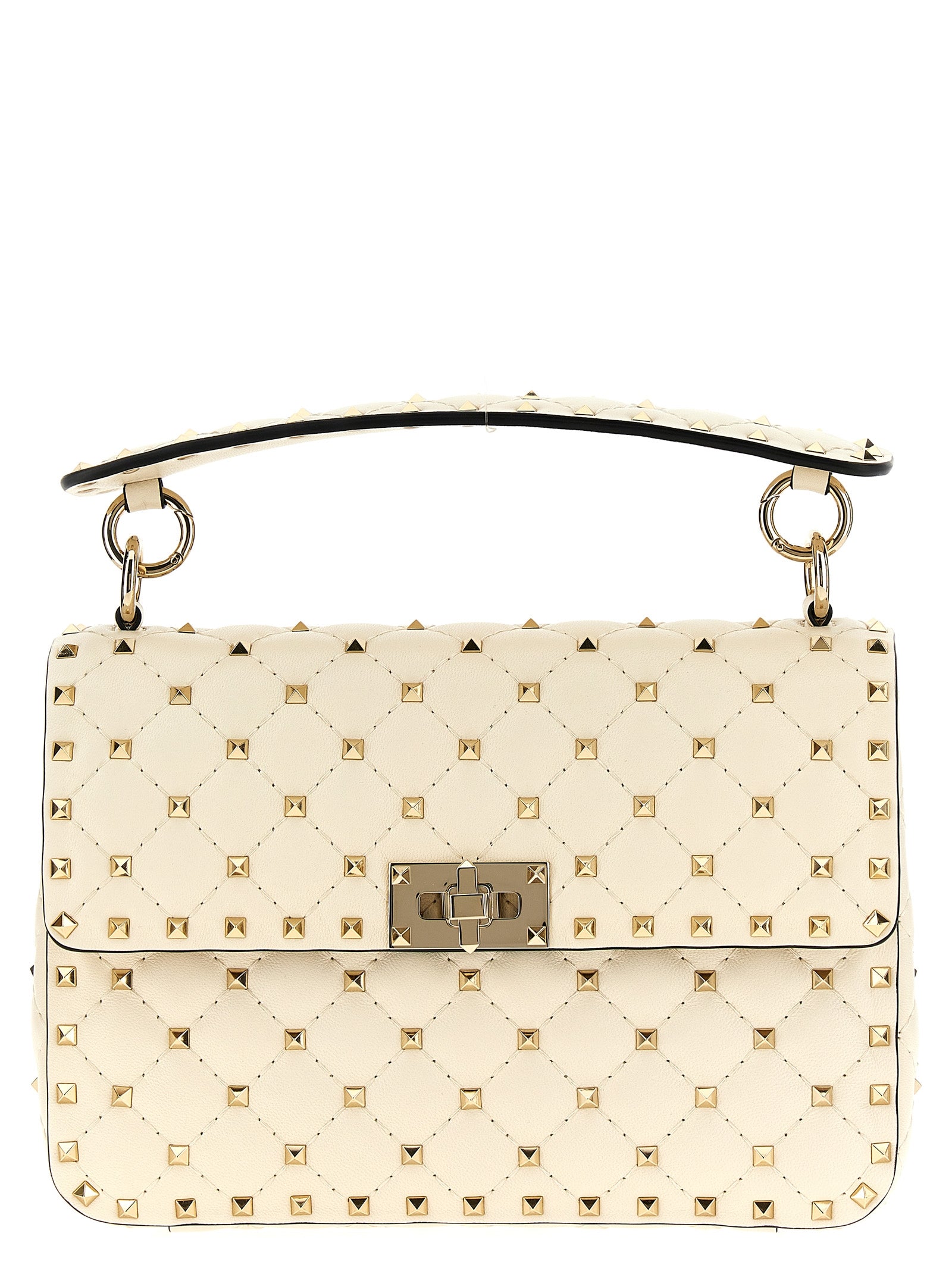 Valentino Garavani White Lamb Leather Shoulder Bag Valentino Garavani