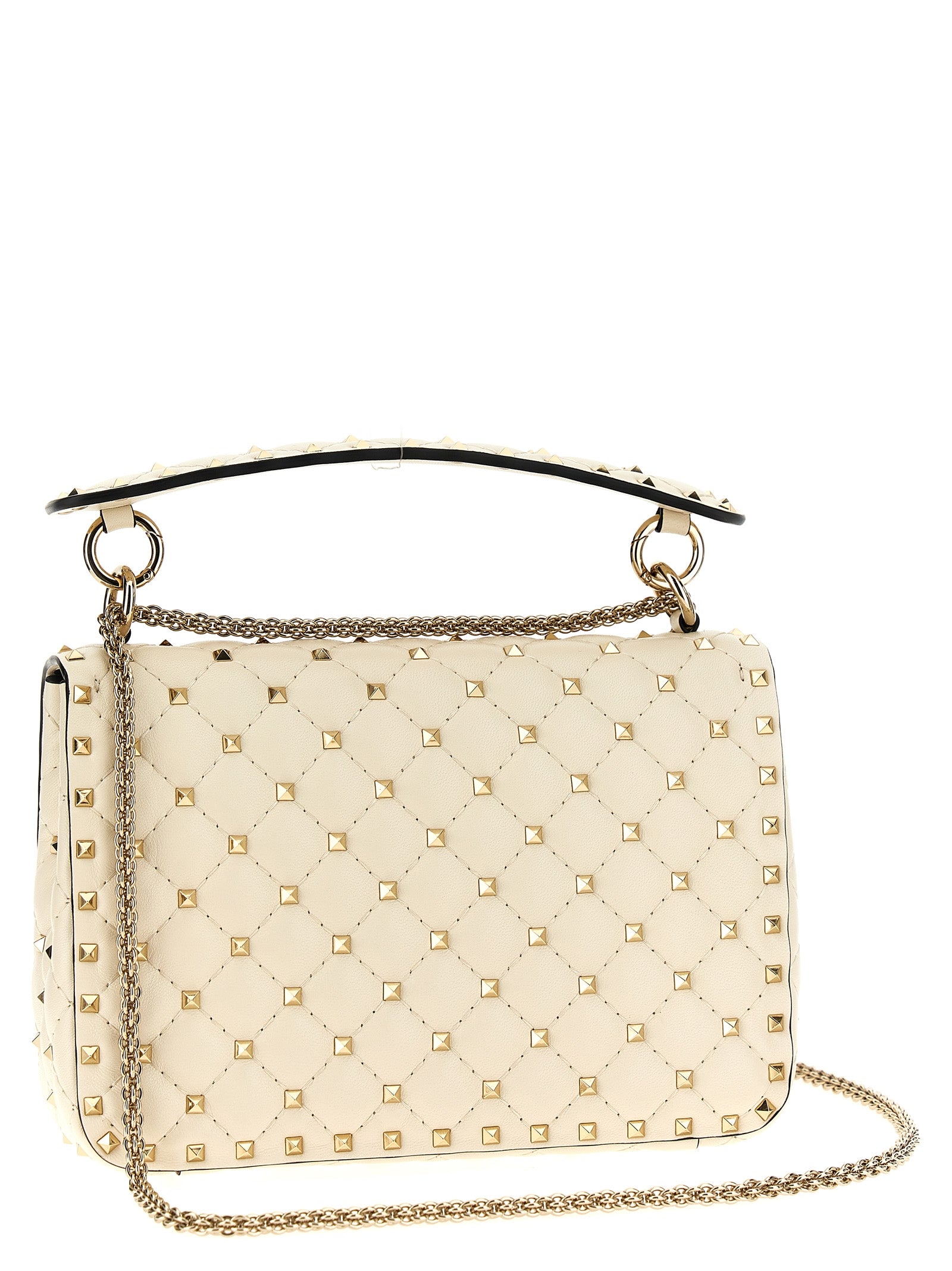 Valentino Garavani White Lamb Leather Shoulder Bag Valentino Garavani
