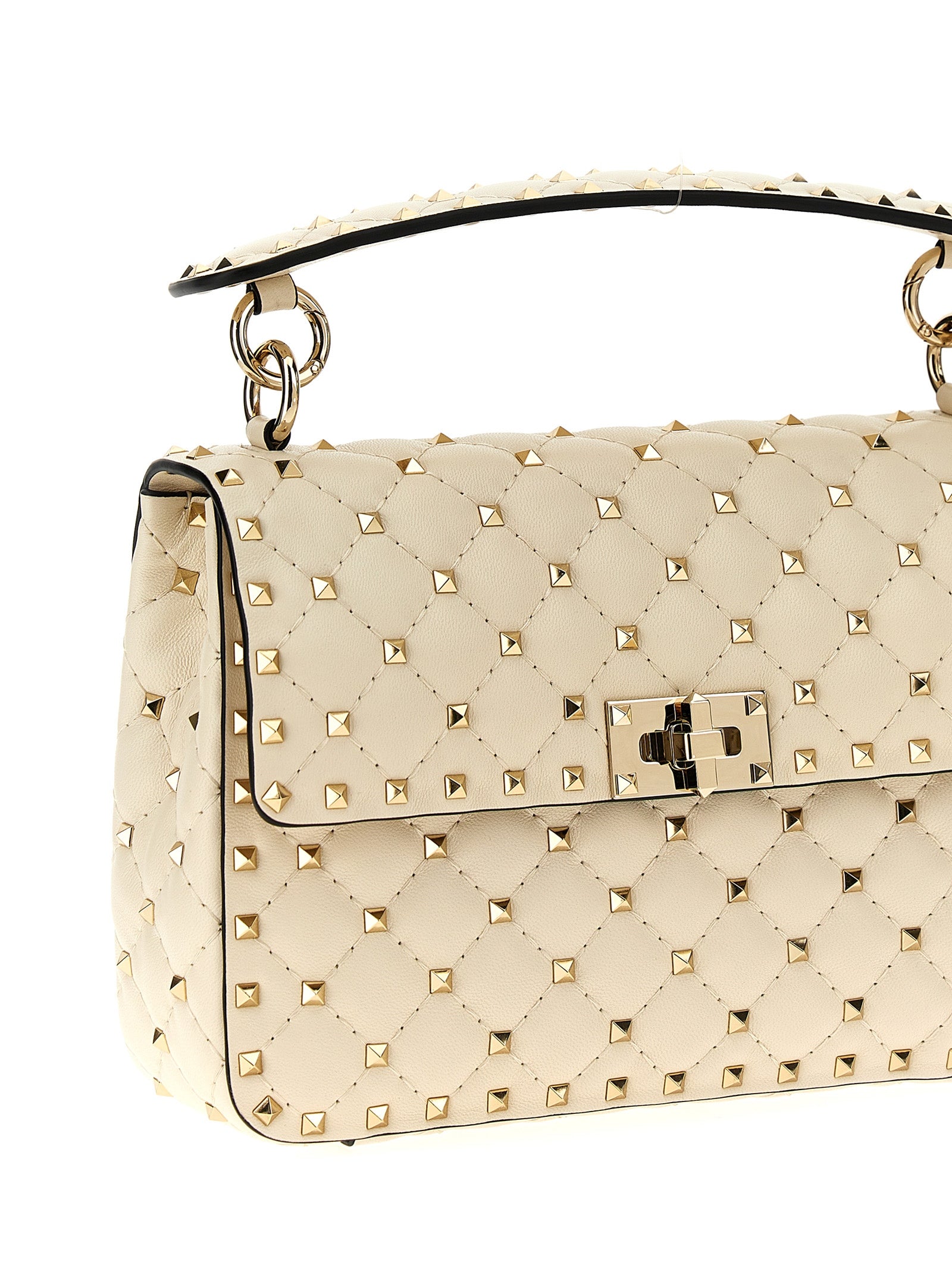 Valentino Garavani White Lamb Leather Shoulder Bag Valentino Garavani