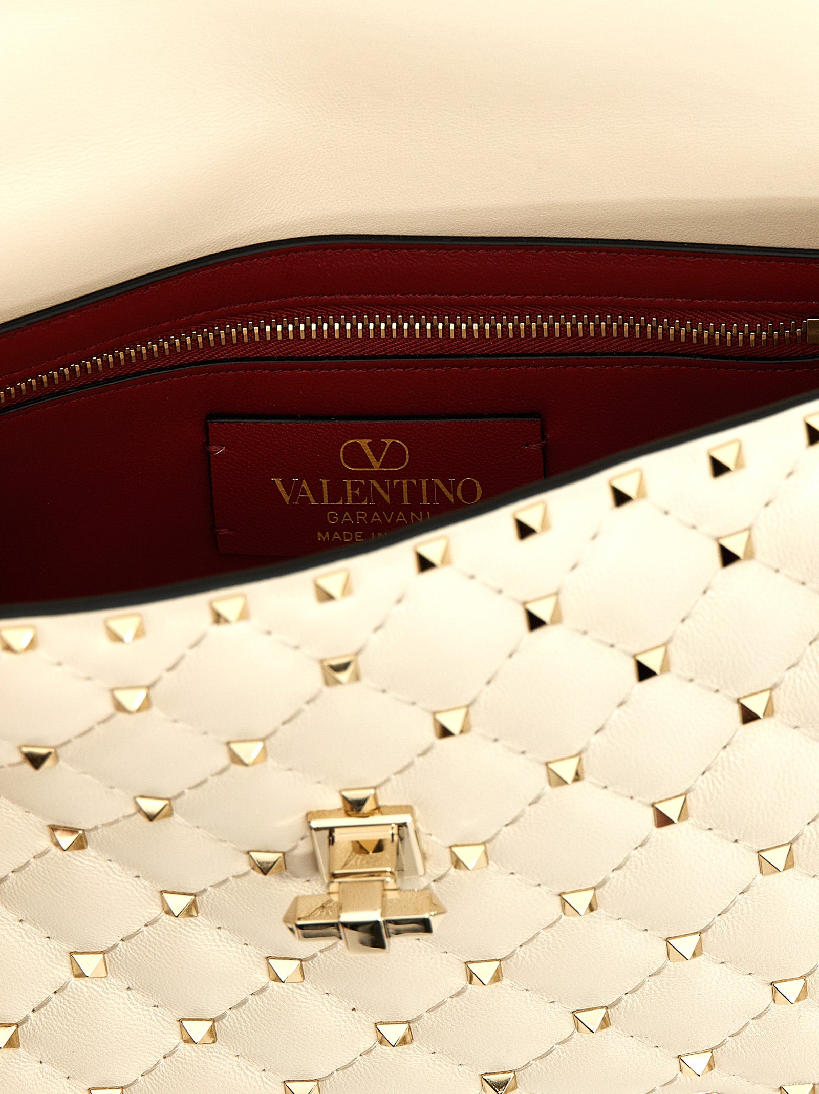 Valentino Garavani White Lamb Leather Shoulder Bag Valentino Garavani