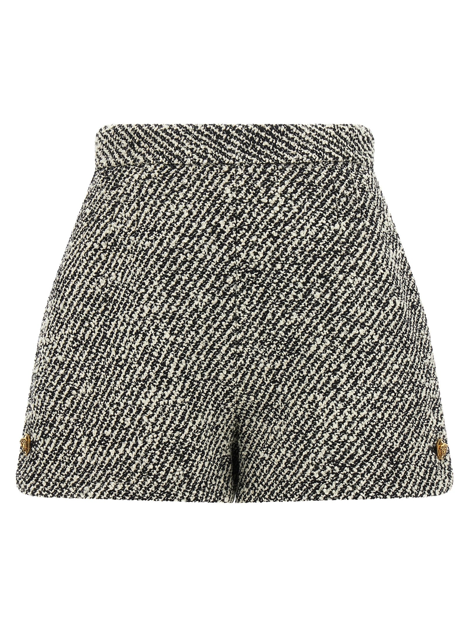 Versace Bicolor Virgin Wool Bermuda Shorts Versace