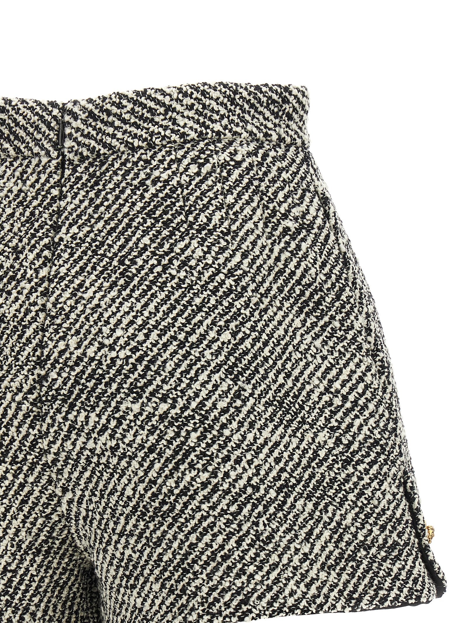 Versace Bicolor Virgin Wool Bermuda Shorts Versace