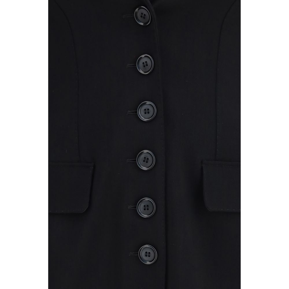 Dolce & Gabbana Black Wool Oves Aries Full-Length Jacket Dolce & Gabbana
