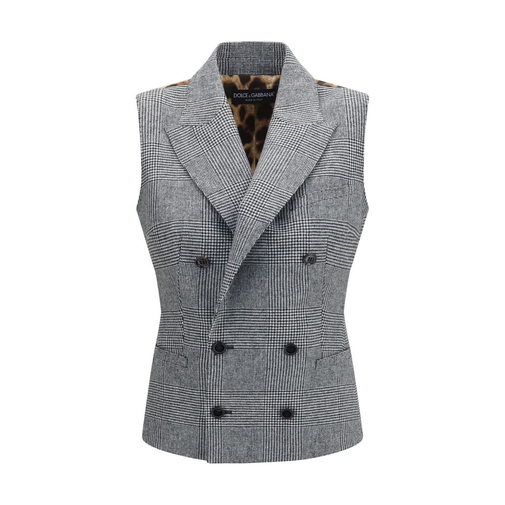 Dolce & Gabbana Gray Wool Oves Aries Waistcoat Dolce & Gabbana