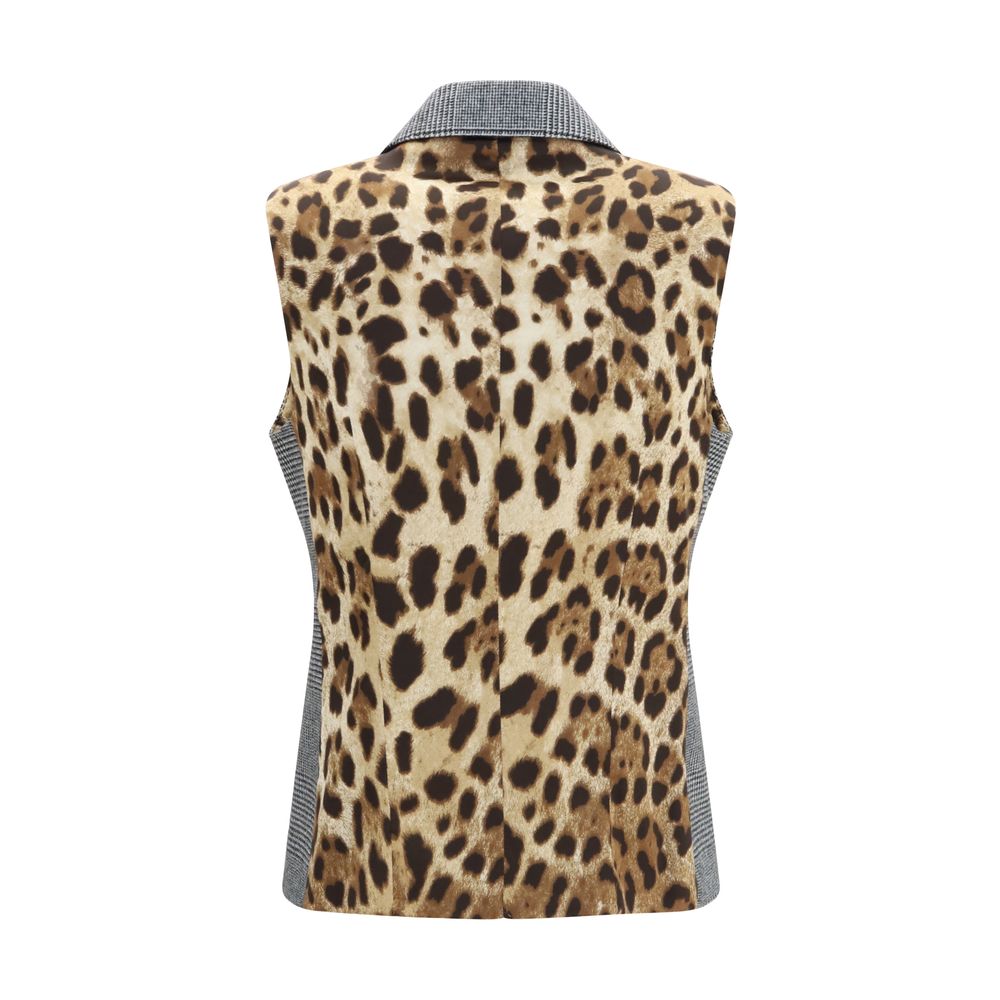 Dolce & Gabbana Gray Wool Oves Aries Waistcoat Dolce & Gabbana