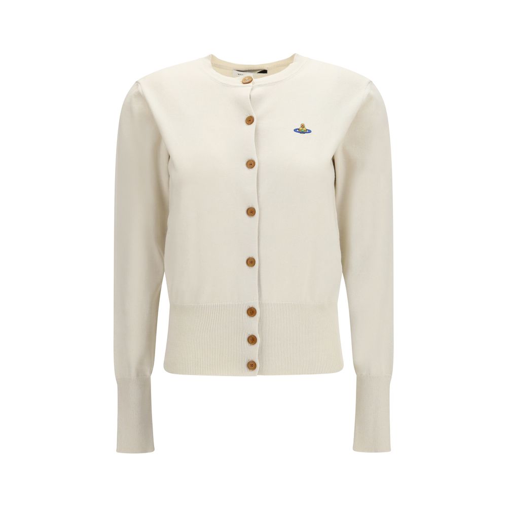 Vivienne Westwood White Cotton Cardigan Vivienne Westwood