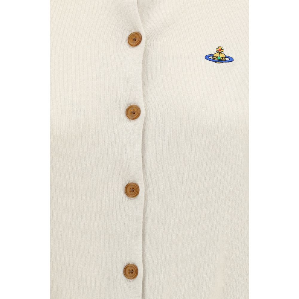 Vivienne Westwood White Cotton Cardigan Vivienne Westwood