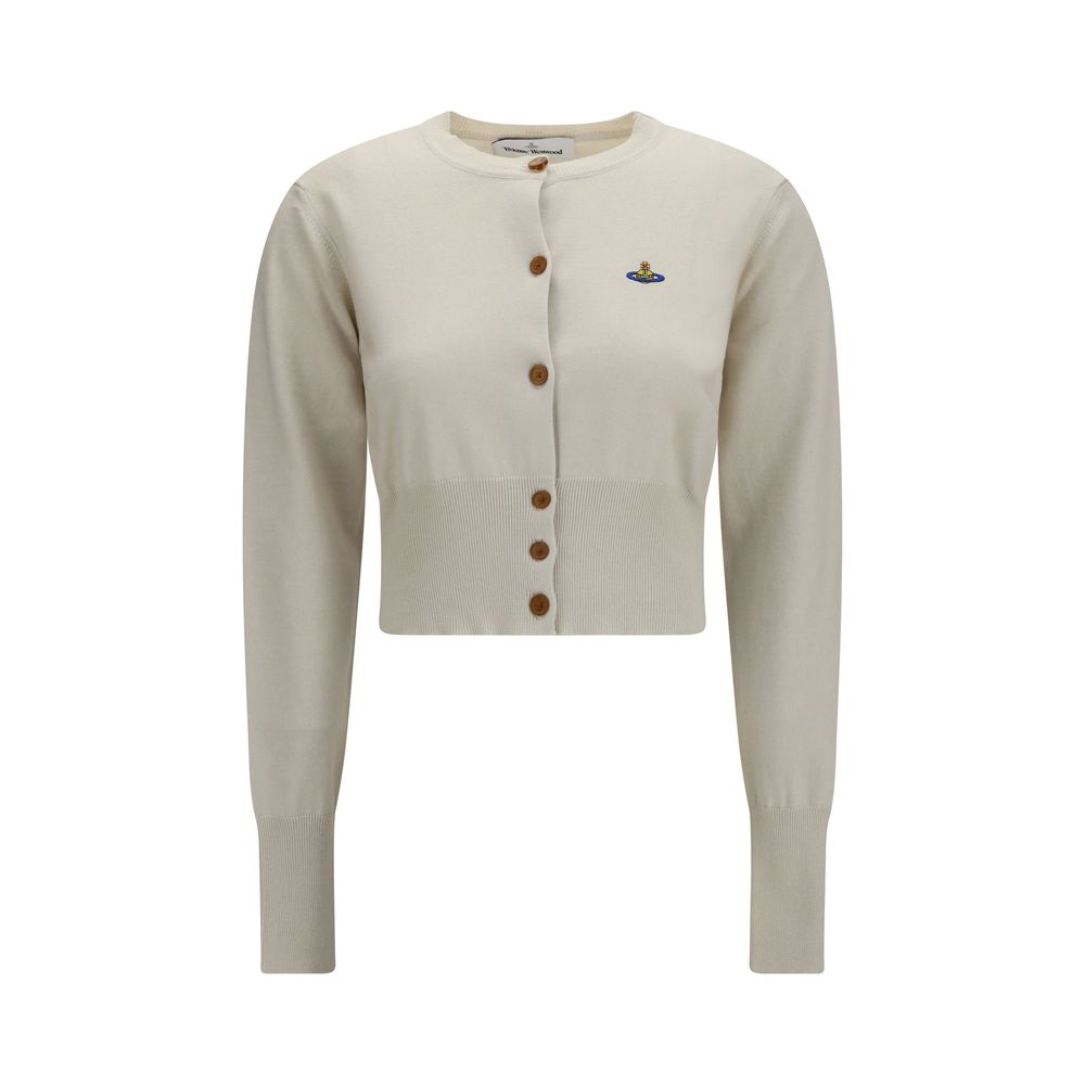 Vivienne Westwood White Cotton Cardigan Vivienne Westwood