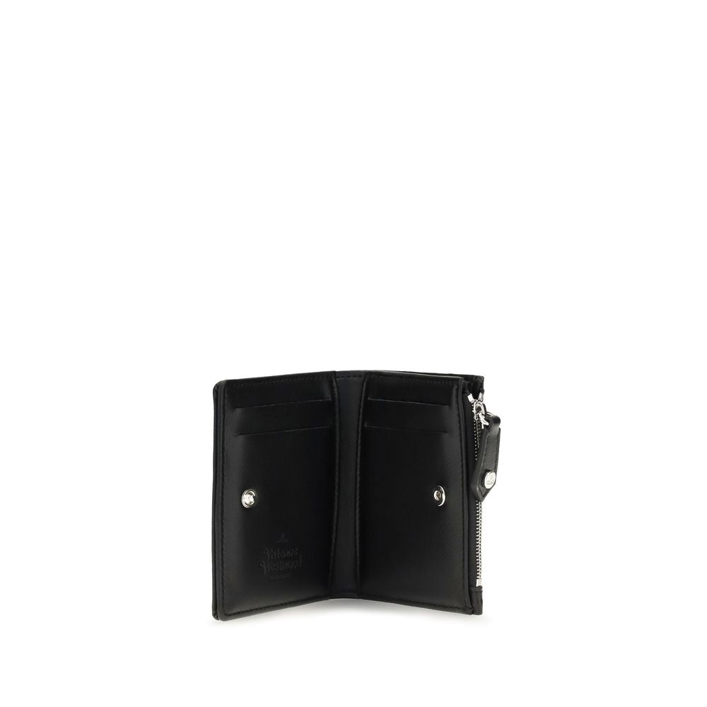 Vivienne Westwood Black Calf Leather Bos Taurus Wallet Vivienne Westwood