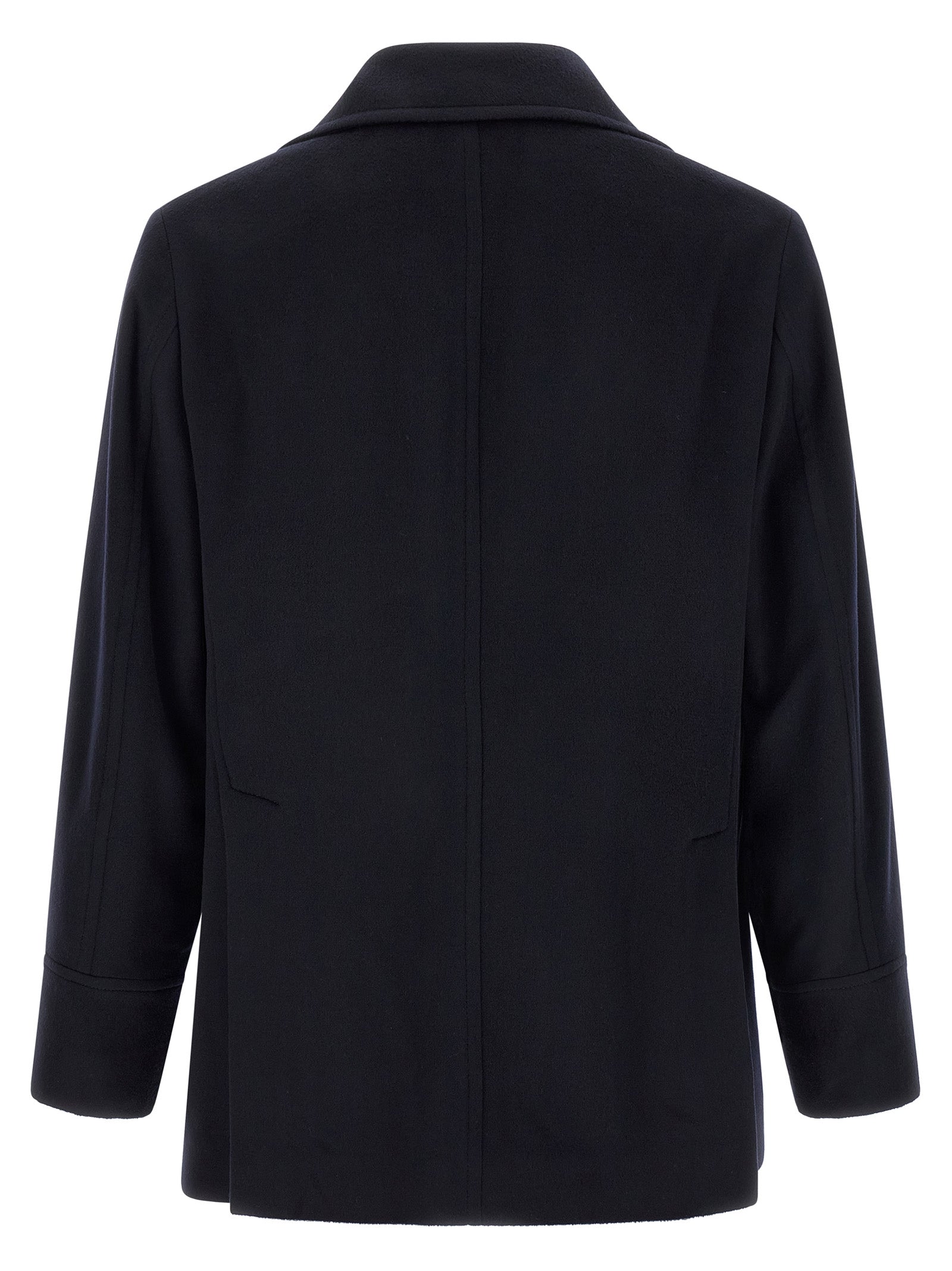 Brunello Cucinelli Blue Virgin Wool Coat Brunello Cucinelli