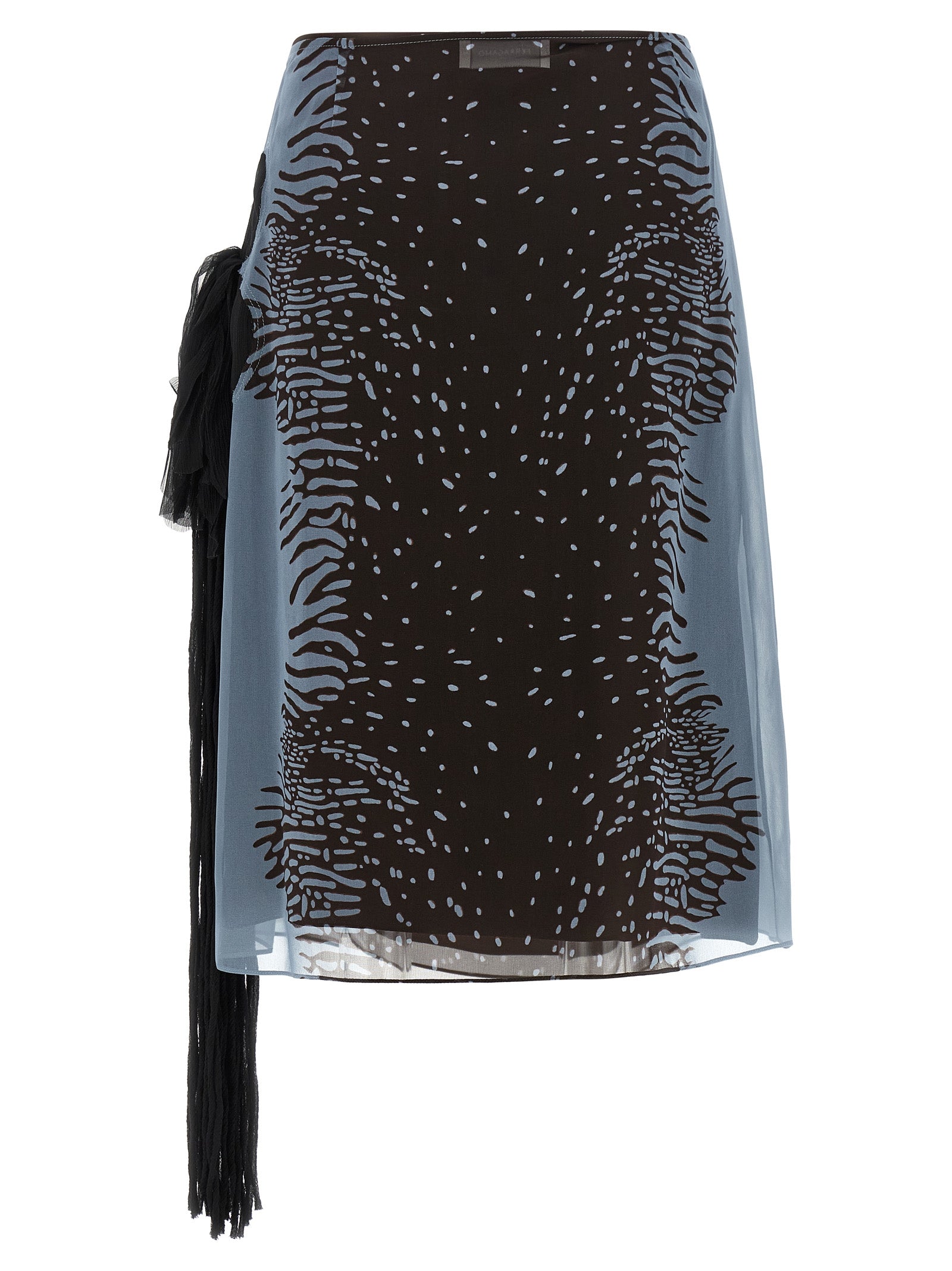 Ferragamo Multicolor Silk Midi Skirt Ferragamo