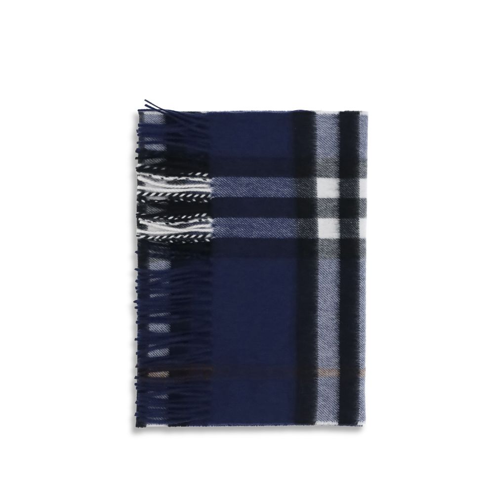 Burberry Blue Cashmere Scarf Burberry