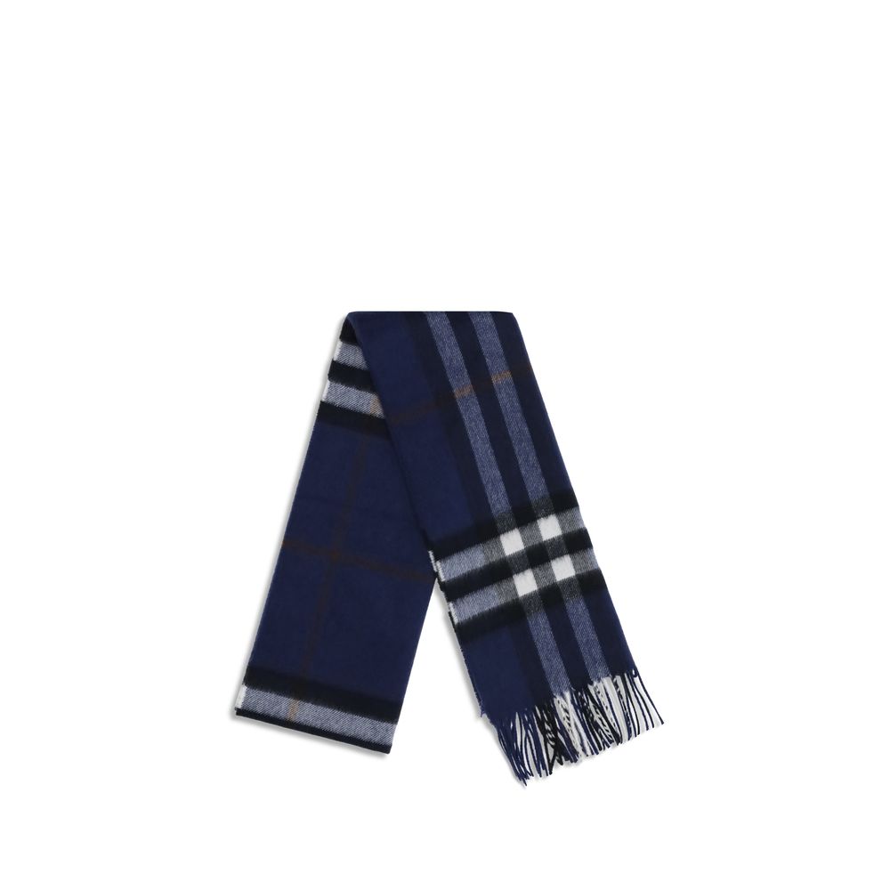 Burberry Blue Cashmere Scarf Burberry