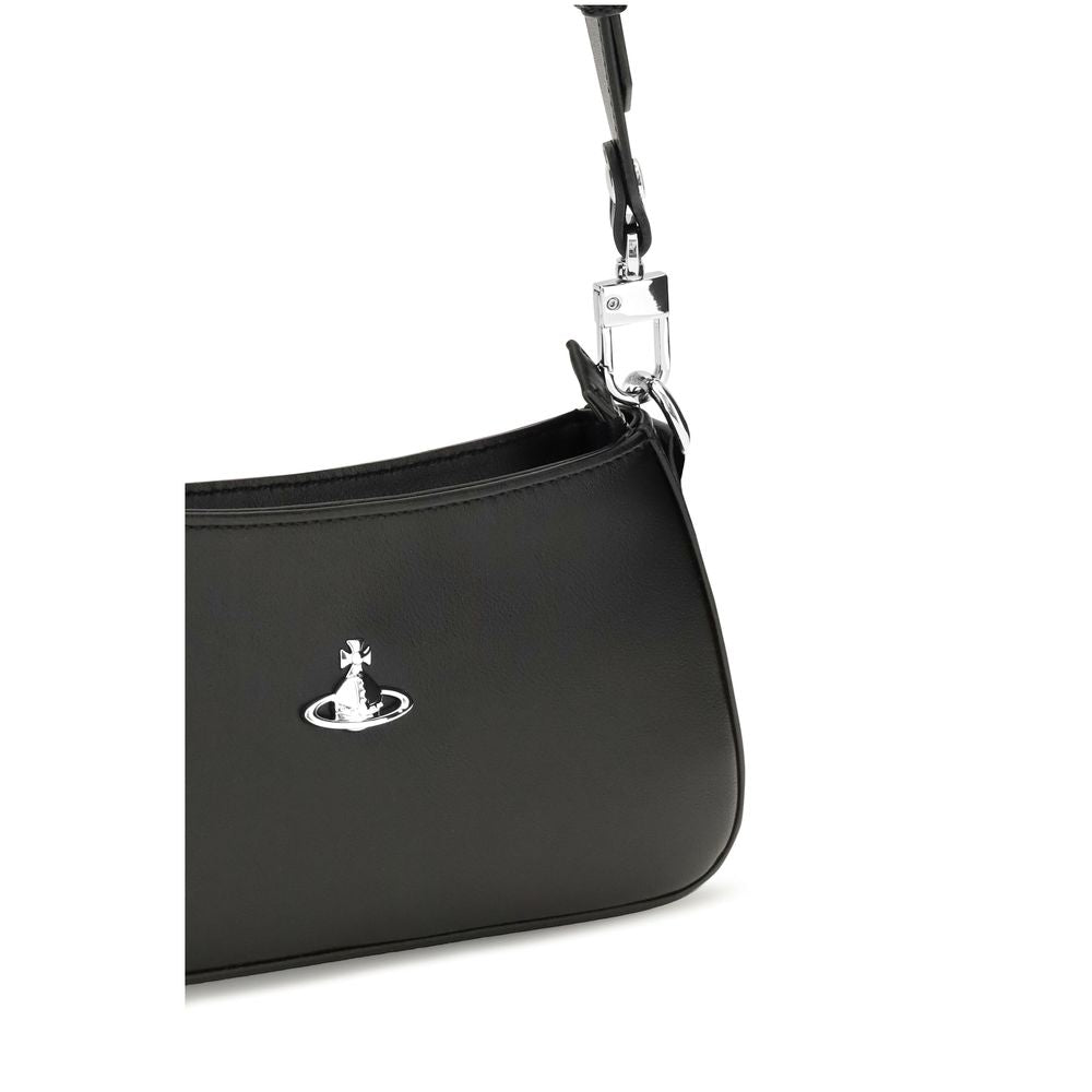 Vivienne Westwood Black Calf Leather Bos Taurus Shoulder Bag Vivienne Westwood