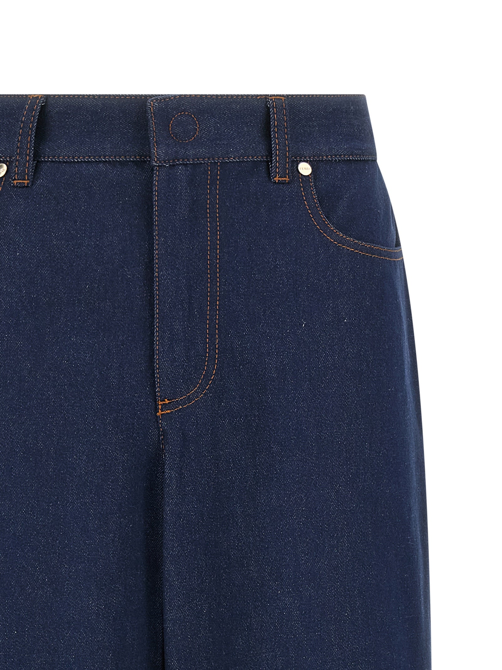 Fendi Blue Cotton Jeans Denim Fendi