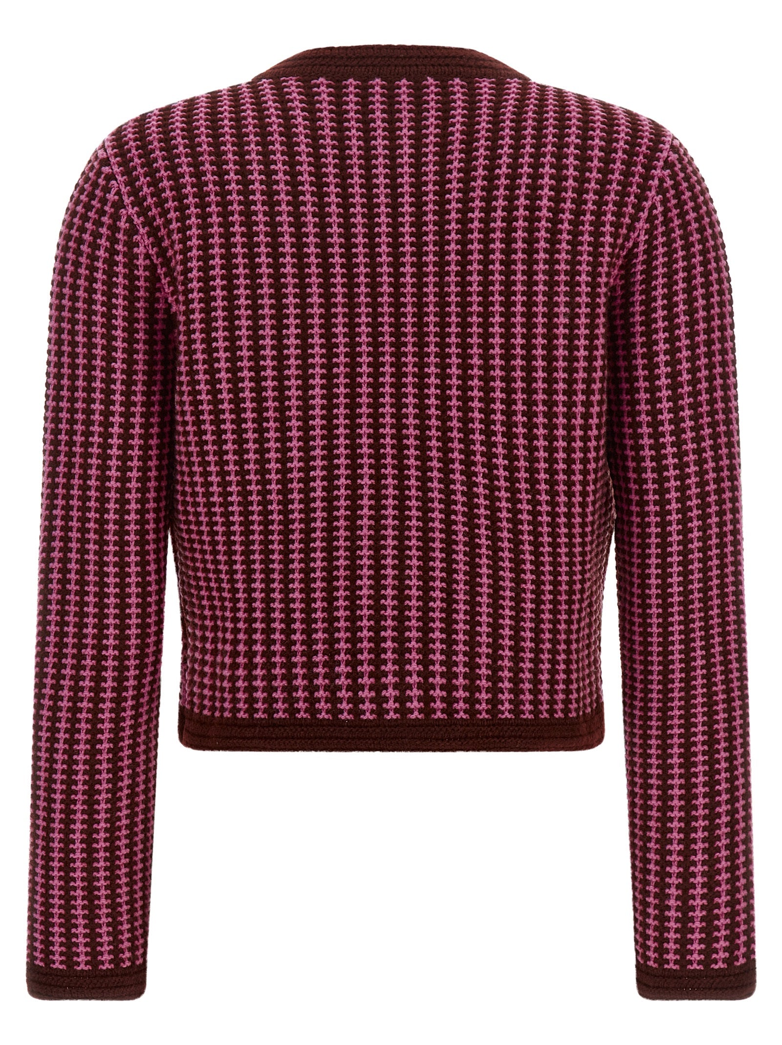 Versace Multicolor Virgin Wool Cardigan Versace