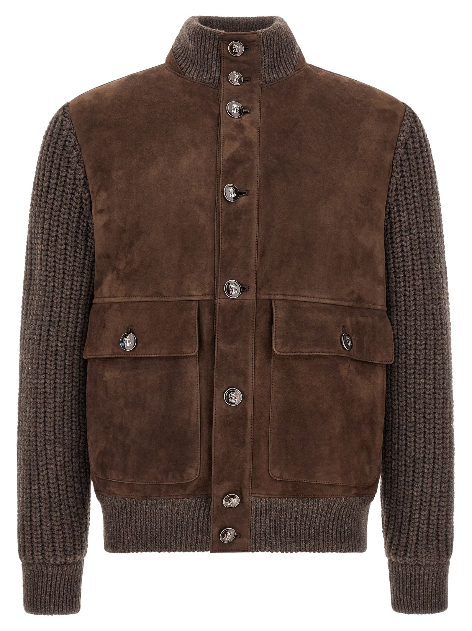 Brunello Cucinelli Brown Lamb Leather Leather Jacket Brunello Cucinelli