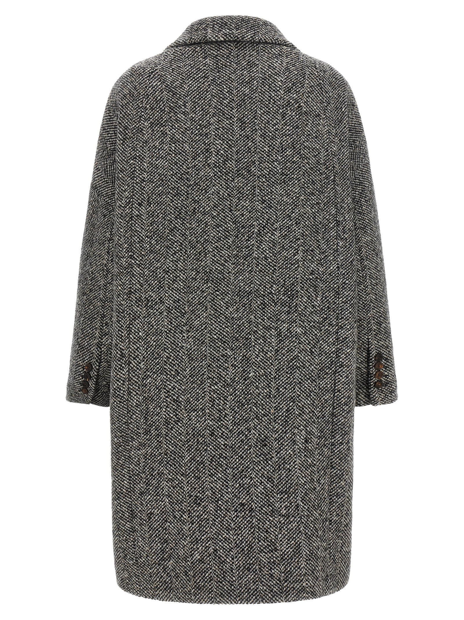 Brunello Cucinelli Gray Virgin Wool Coat Brunello Cucinelli