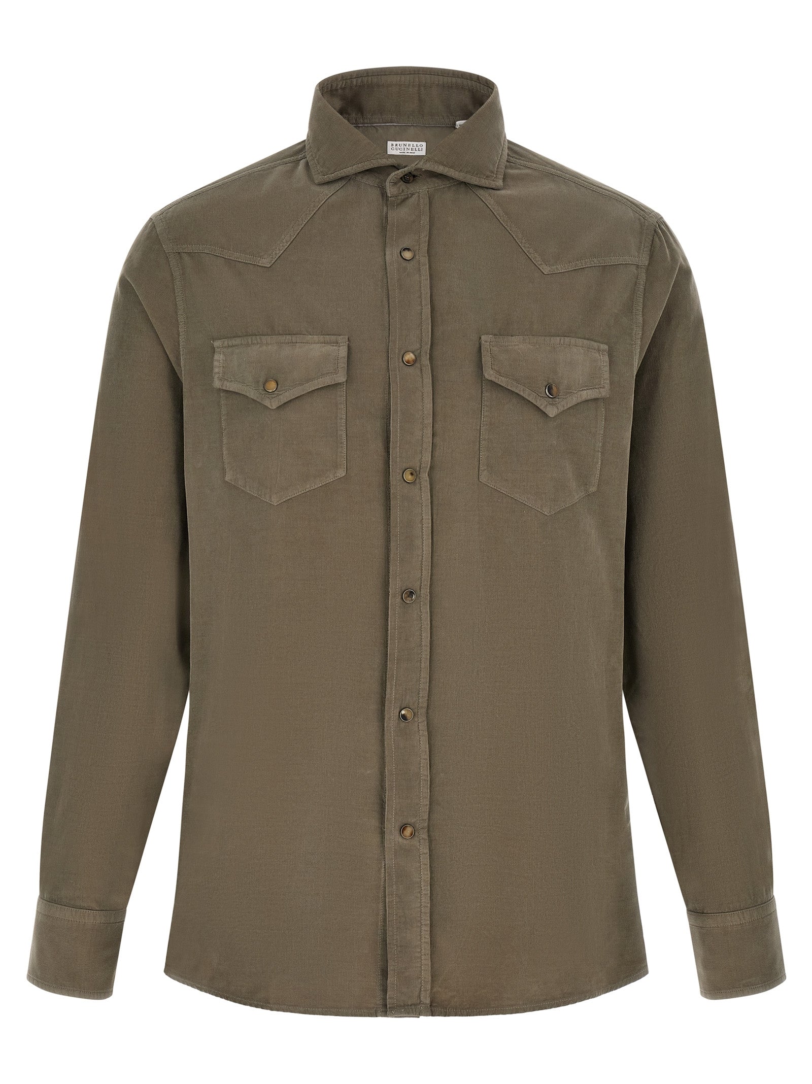 Brunello Cucinelli Bicolor Cotton Blouse Brunello Cucinelli