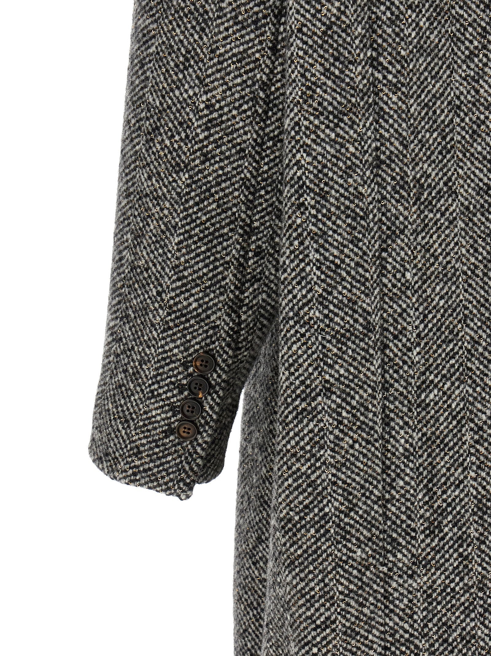 Brunello Cucinelli Gray Virgin Wool Coat Brunello Cucinelli