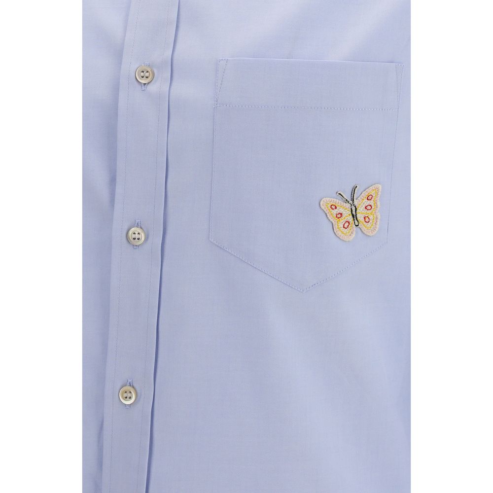 Valentino Garavani Blue Cotton Dress Shirt Valentino Garavani