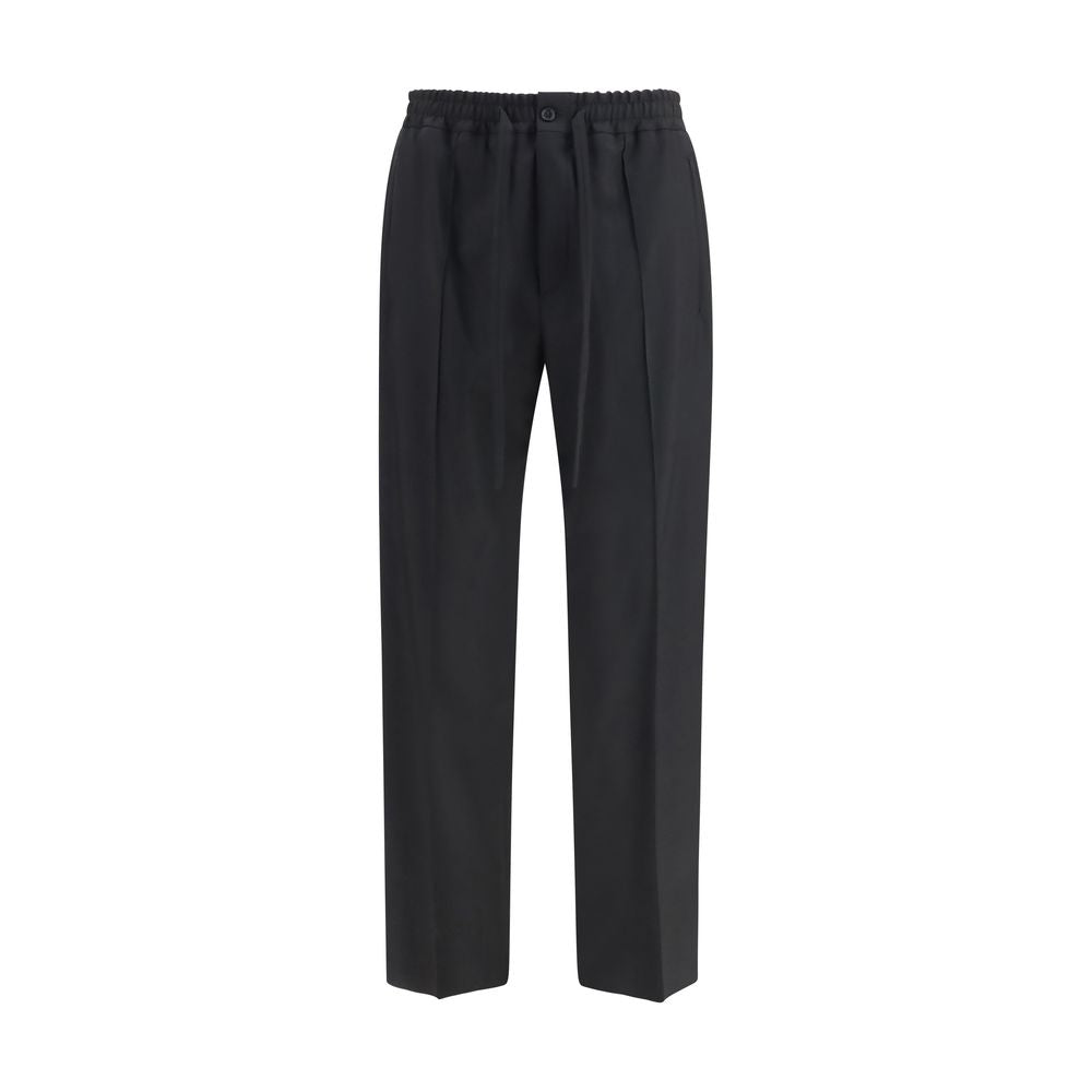 Valentino Garavani Black Cotton Chino Pants Valentino Garavani