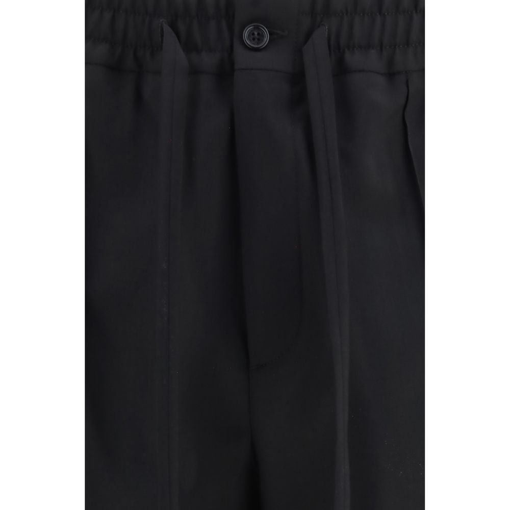 Valentino Garavani Black Cotton Chino Pants Valentino Garavani
