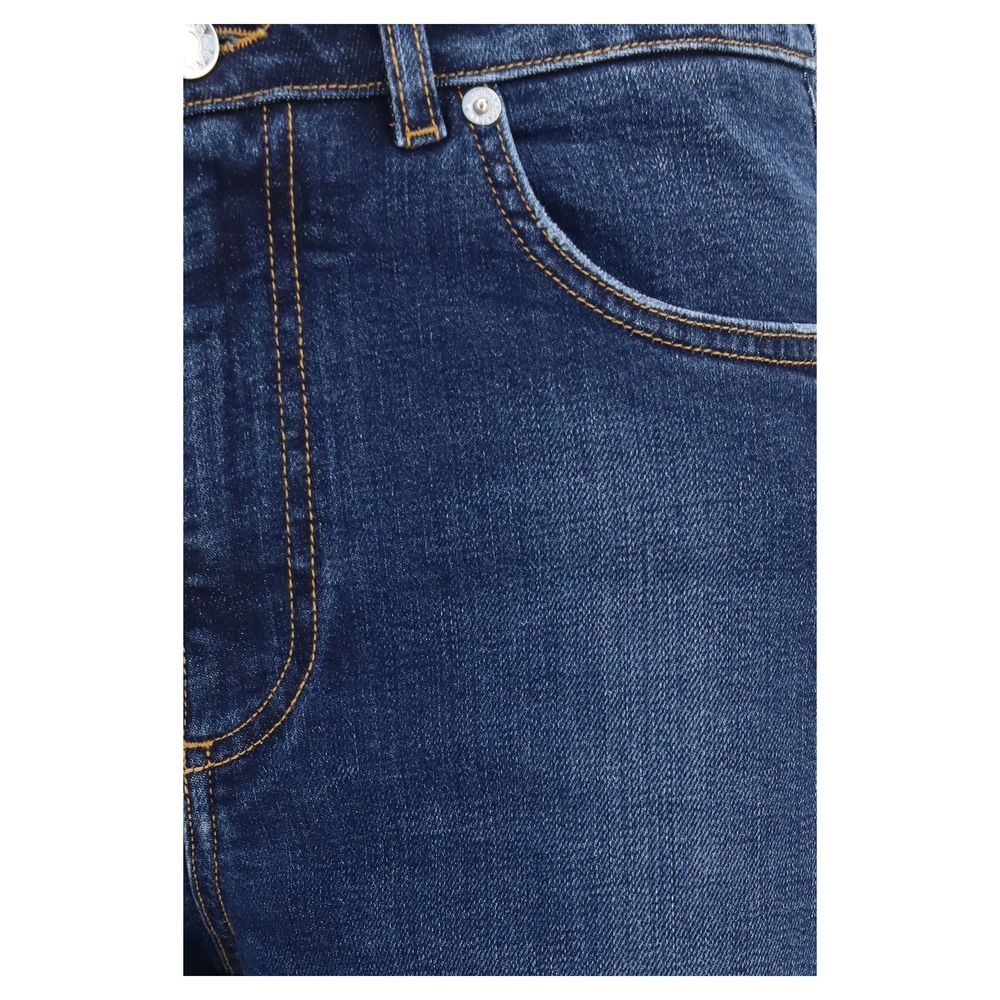 Dolce & Gabbana Blue Cotton Straight-Leg Jeans Dolce & Gabbana