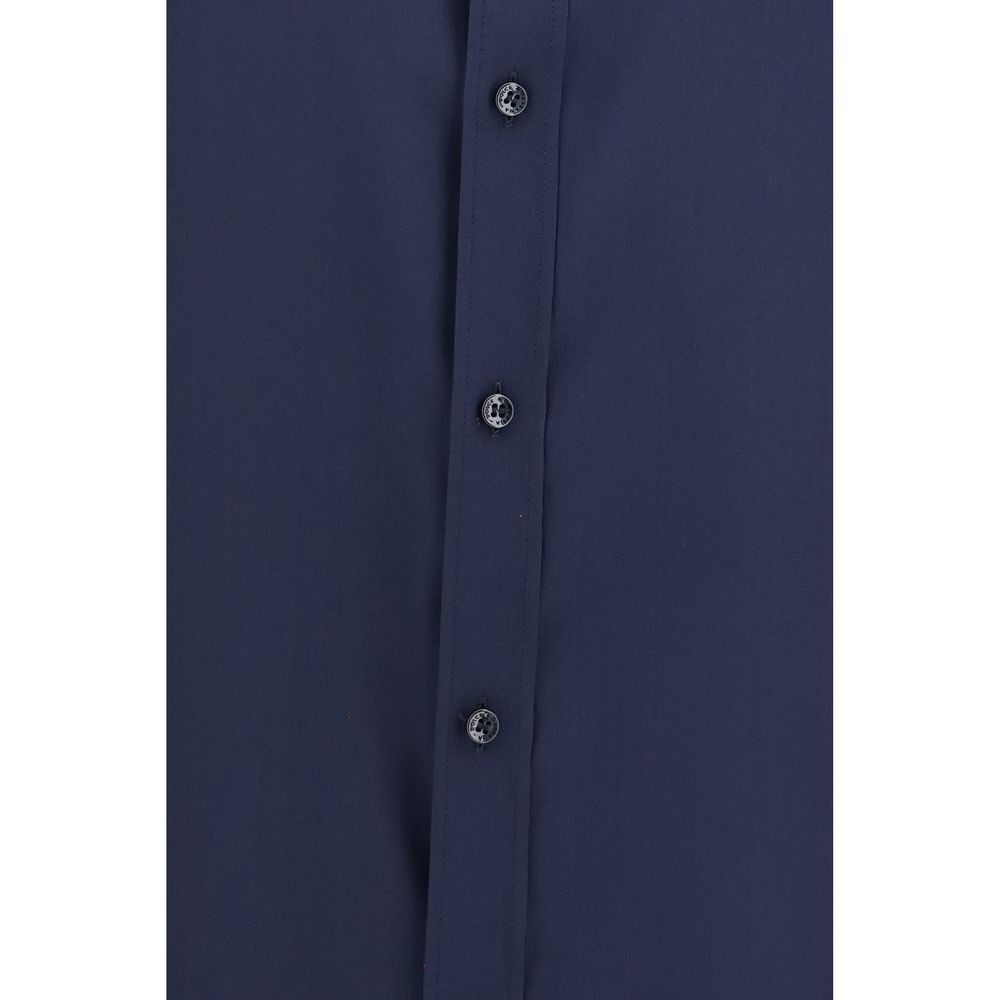 Dolce & Gabbana Blue Silk Dress Shirt Dolce & Gabbana