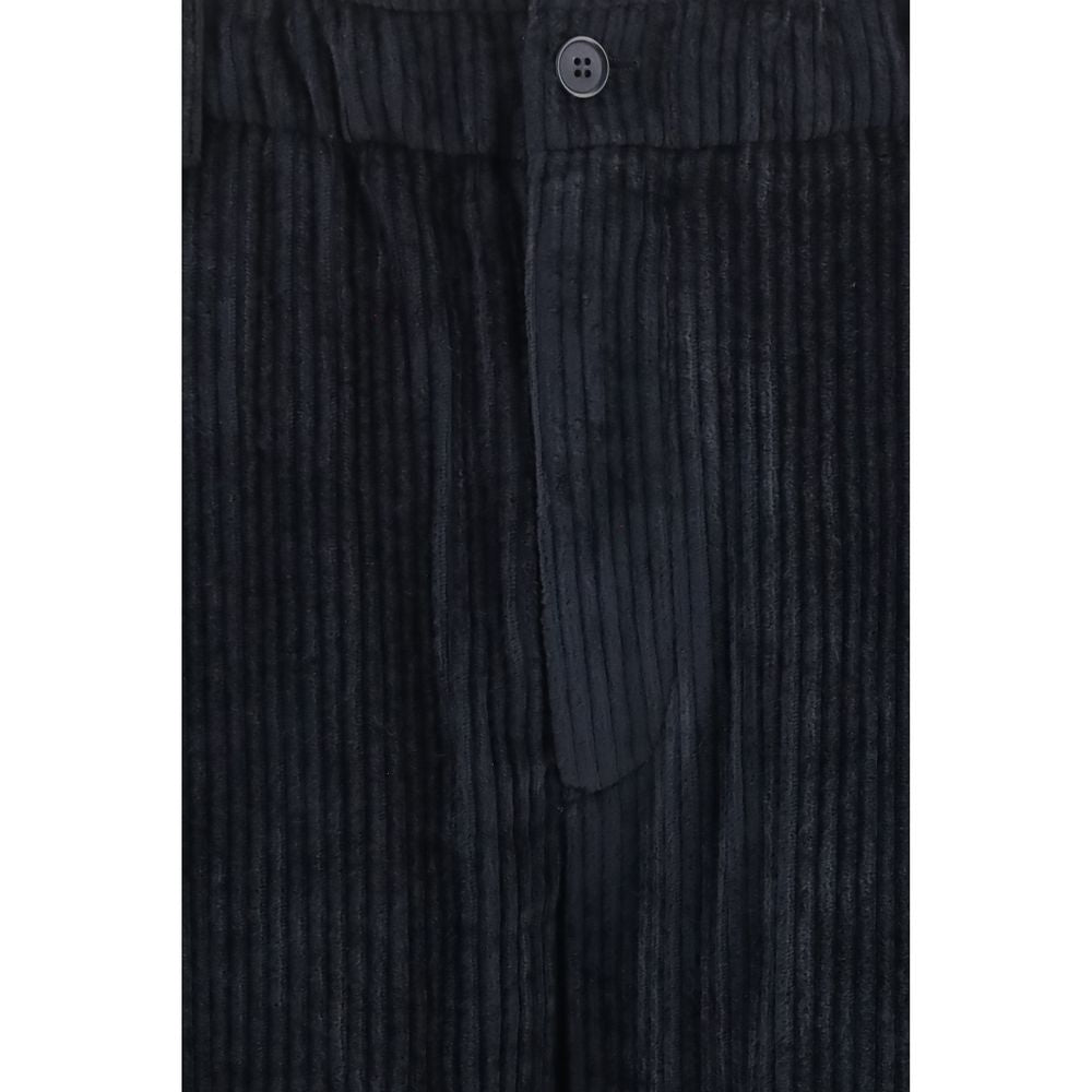 Giorgio Armani Black Viscose Casual Pants Giorgio Armani