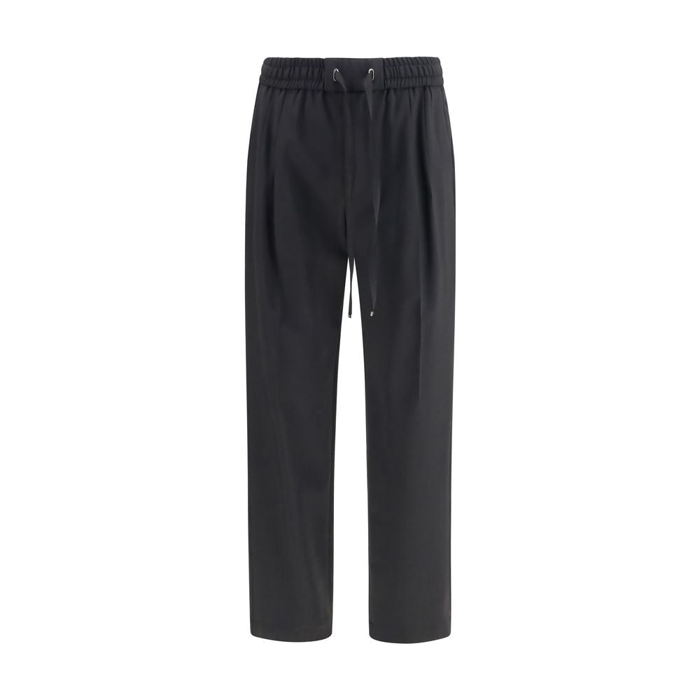 Dolce & Gabbana Black Wool Oves Aries Joggers (Workout Pants) Dolce & Gabbana