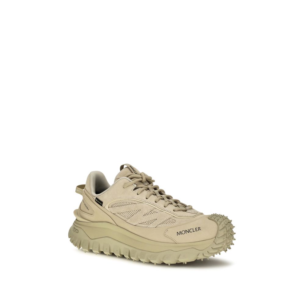 Moncler Beige Calf Leather Bos Taurus Athletic Sneakers Moncler