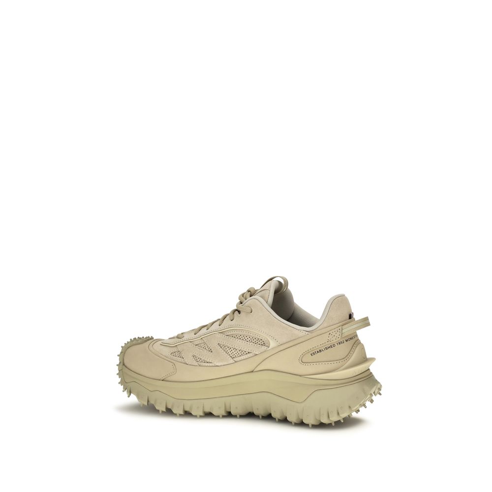 Moncler Beige Calf Leather Bos Taurus Athletic Sneakers Moncler