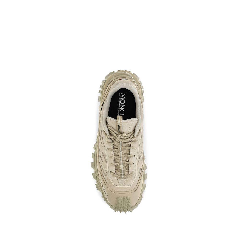 Moncler Beige Calf Leather Bos Taurus Athletic Sneakers Moncler
