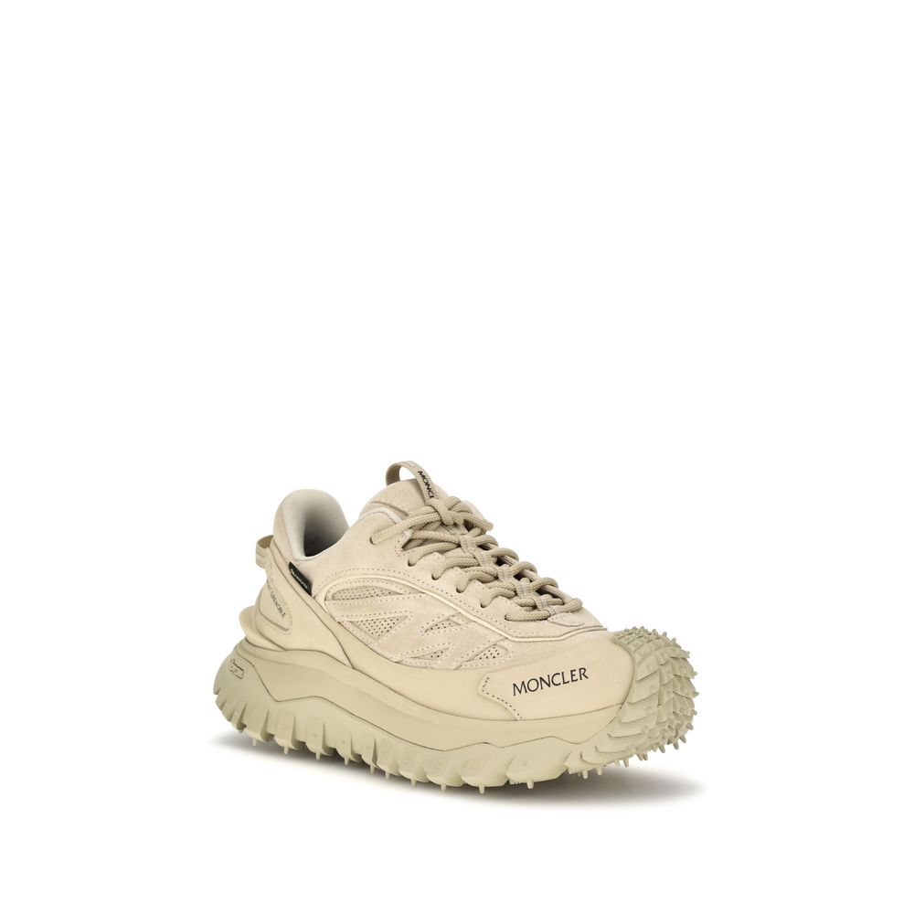 Moncler Beige Calf Leather Bos Taurus Athletic Sneakers Moncler