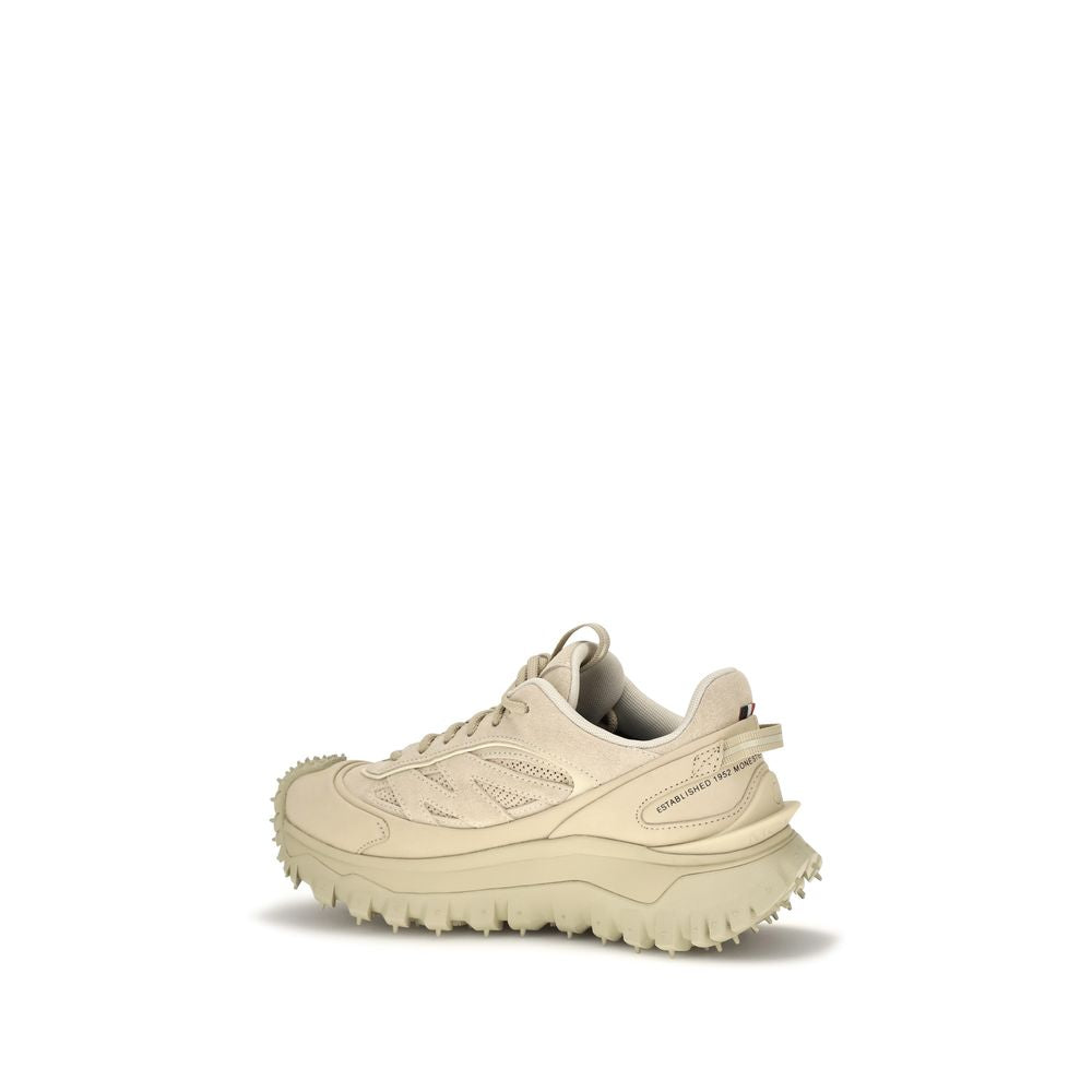 Moncler Beige Calf Leather Bos Taurus Athletic Sneakers Moncler