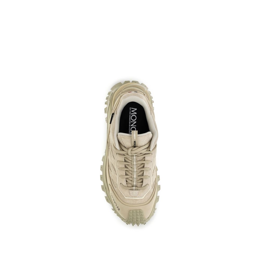 Moncler Beige Calf Leather Bos Taurus Athletic Sneakers Moncler