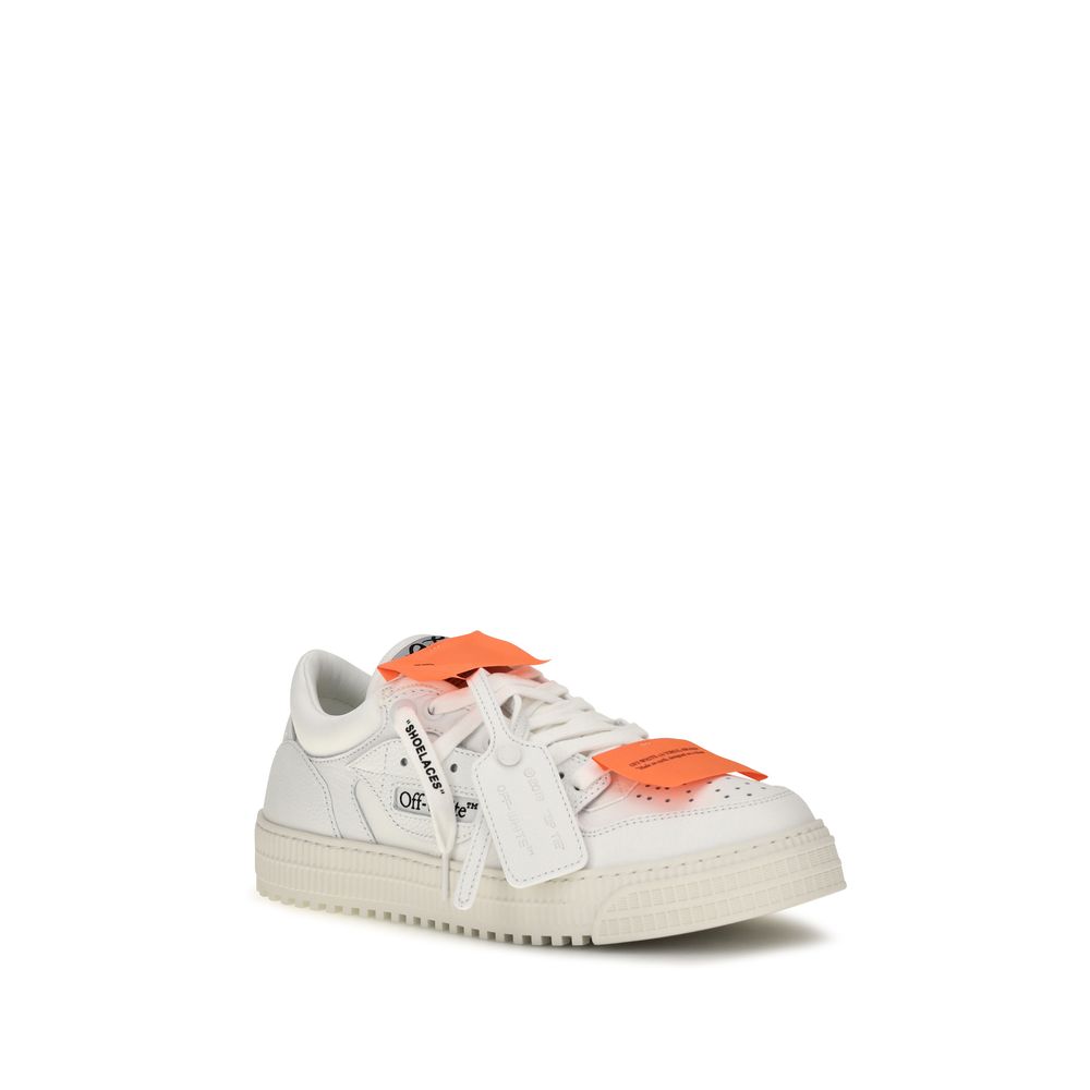 Off-White White Calf Leather Bos Taurus Low Top Sneakers Off-White