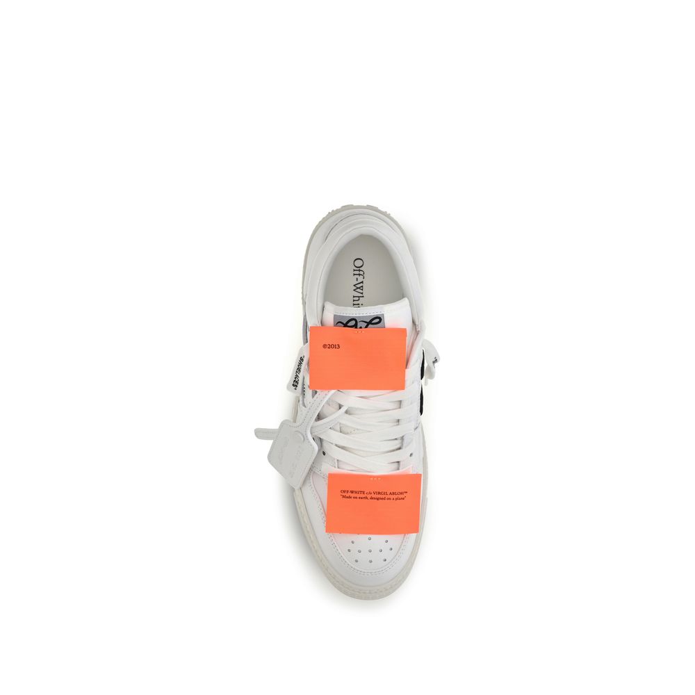 Off-White White Calf Leather Bos Taurus Low Top Sneakers Off-White