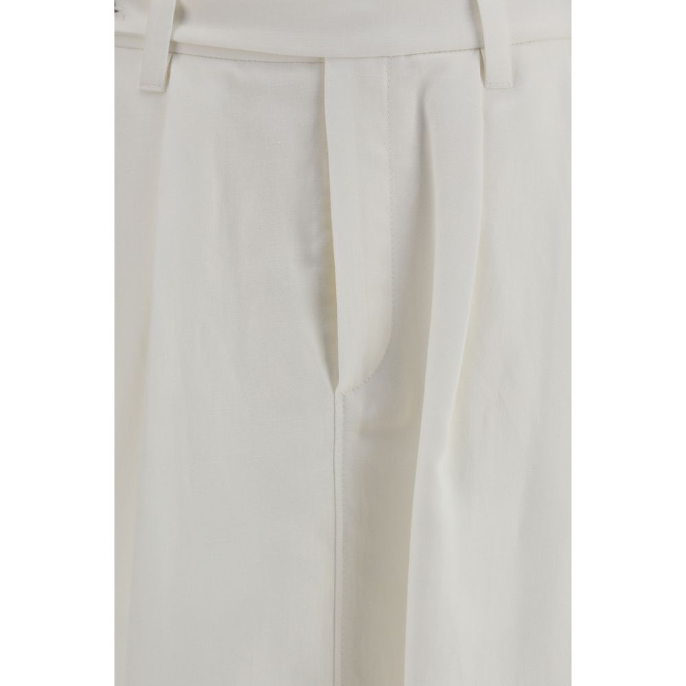 Brunello Cucinelli White Viscose Long Skirt Brunello Cucinelli