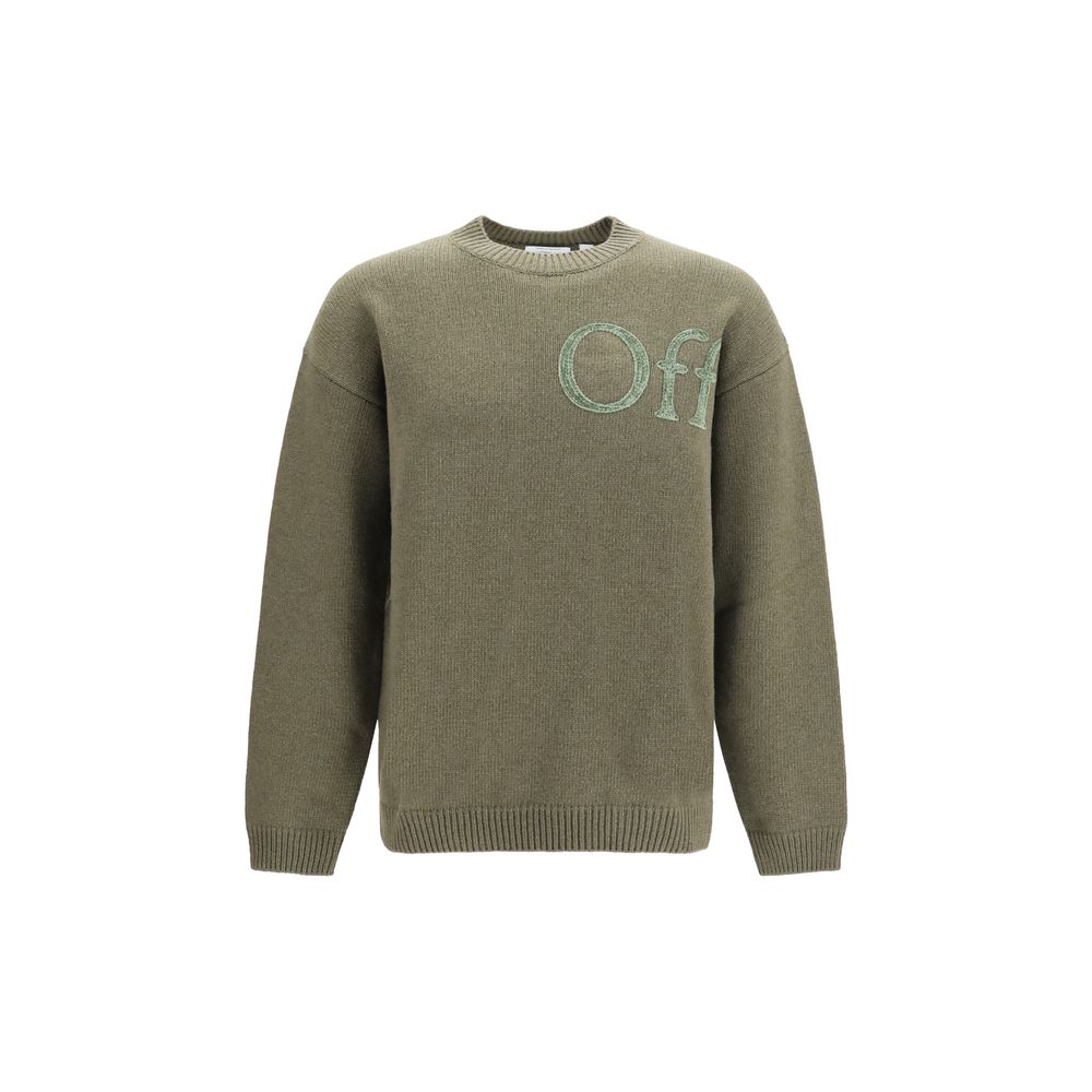 Off-White Bicolor Wool Oves Aries Sweatshirt Off-White