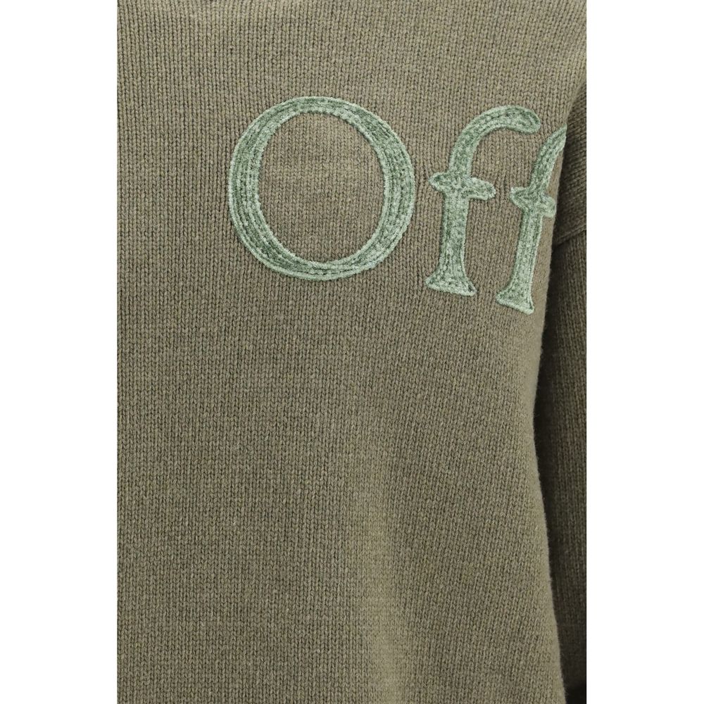 Off-White Bicolor Wool Oves Aries Sweatshirt Off-White