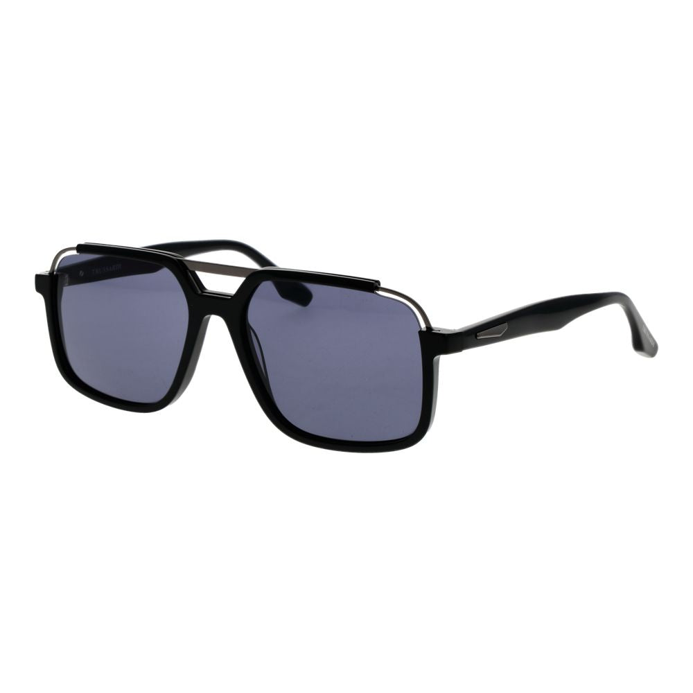 Trussardi Black Acetate & Stainless Steel Sunglasses Trussardi