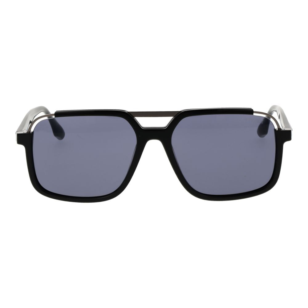 Trussardi Black Acetate & Stainless Steel Sunglasses Trussardi