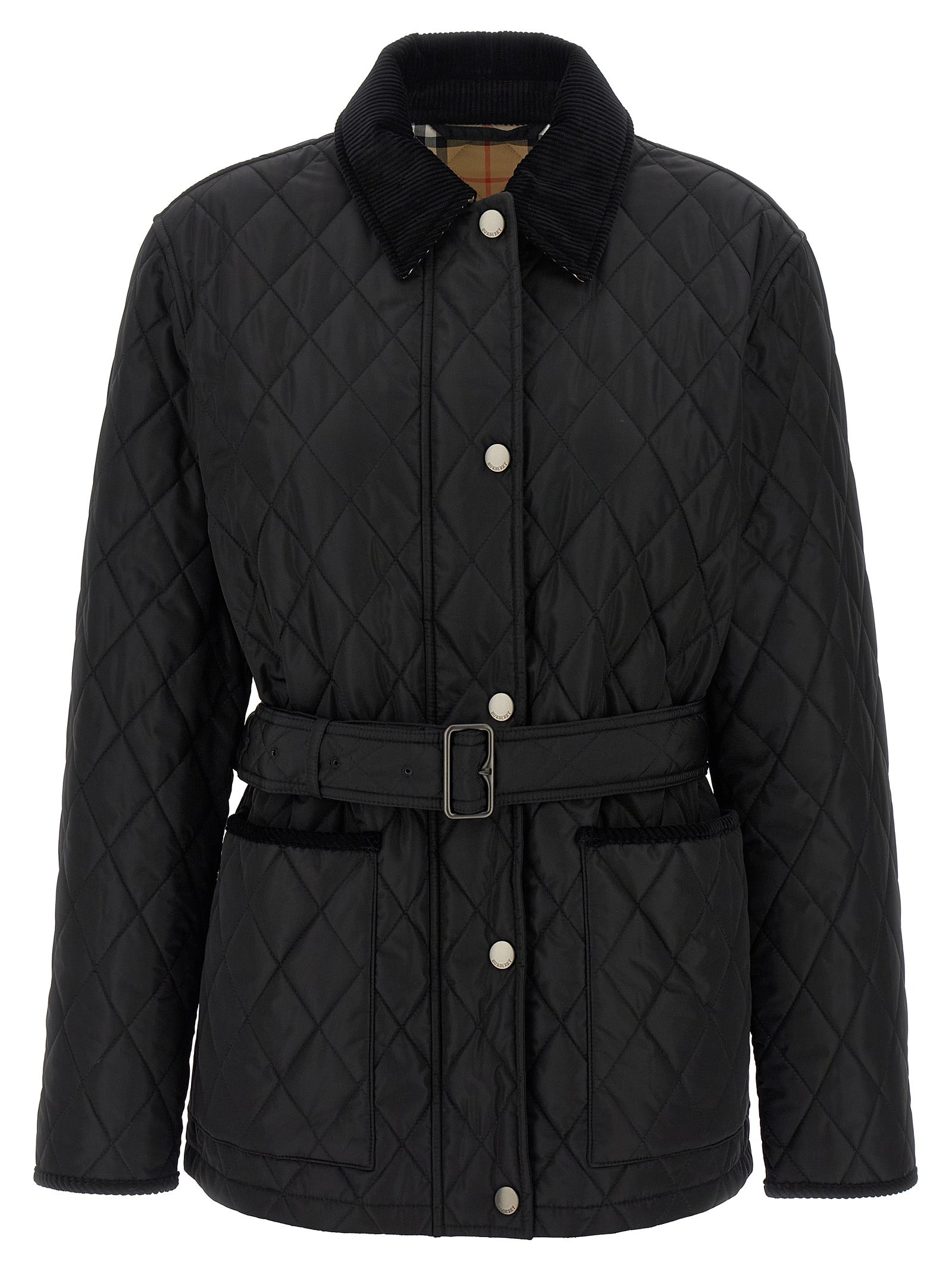 Burberry Black Polyamide Full-Length Jacket Burberry